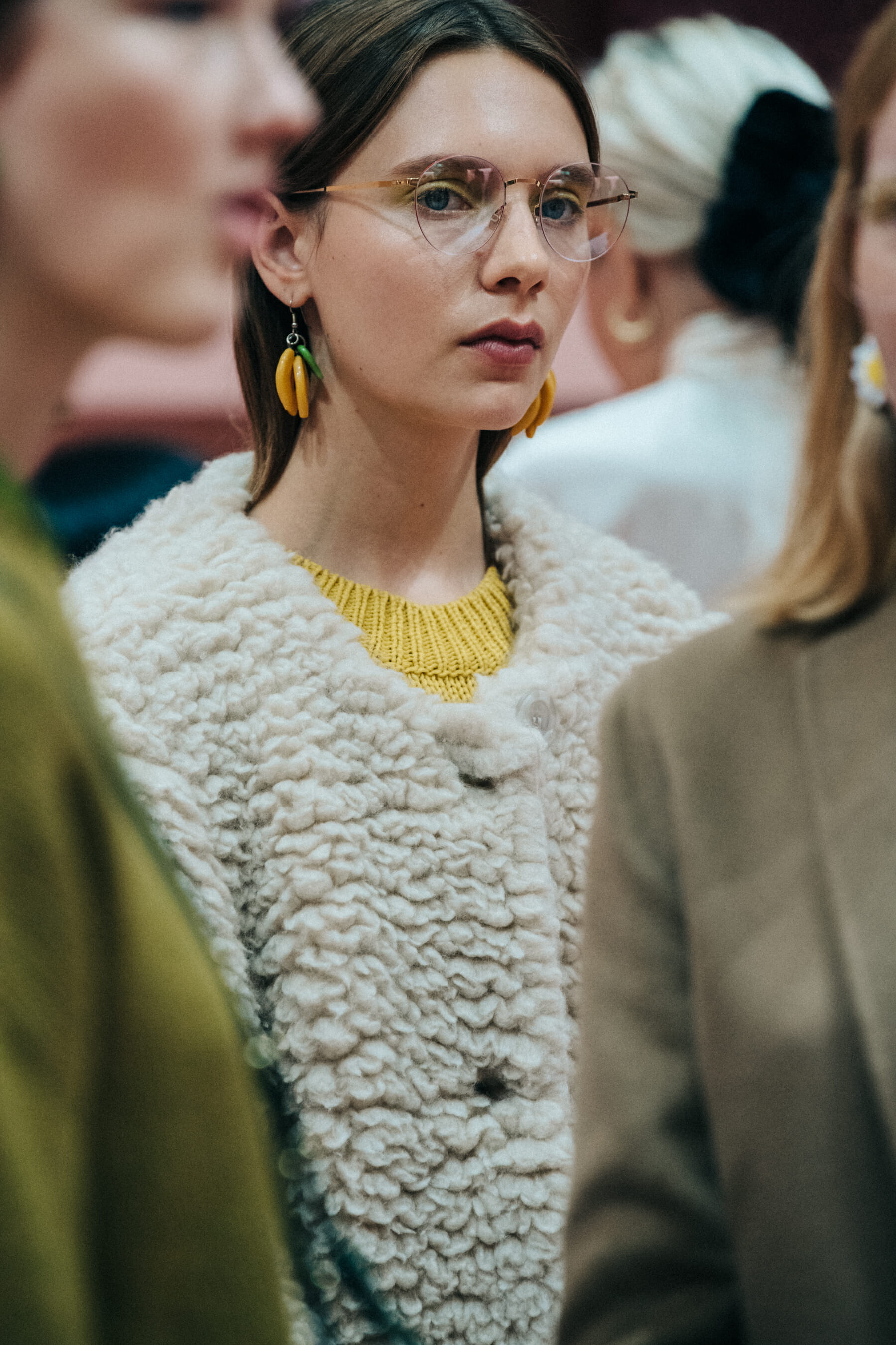 Sasha Frolova backstage at Mansur Gavriel