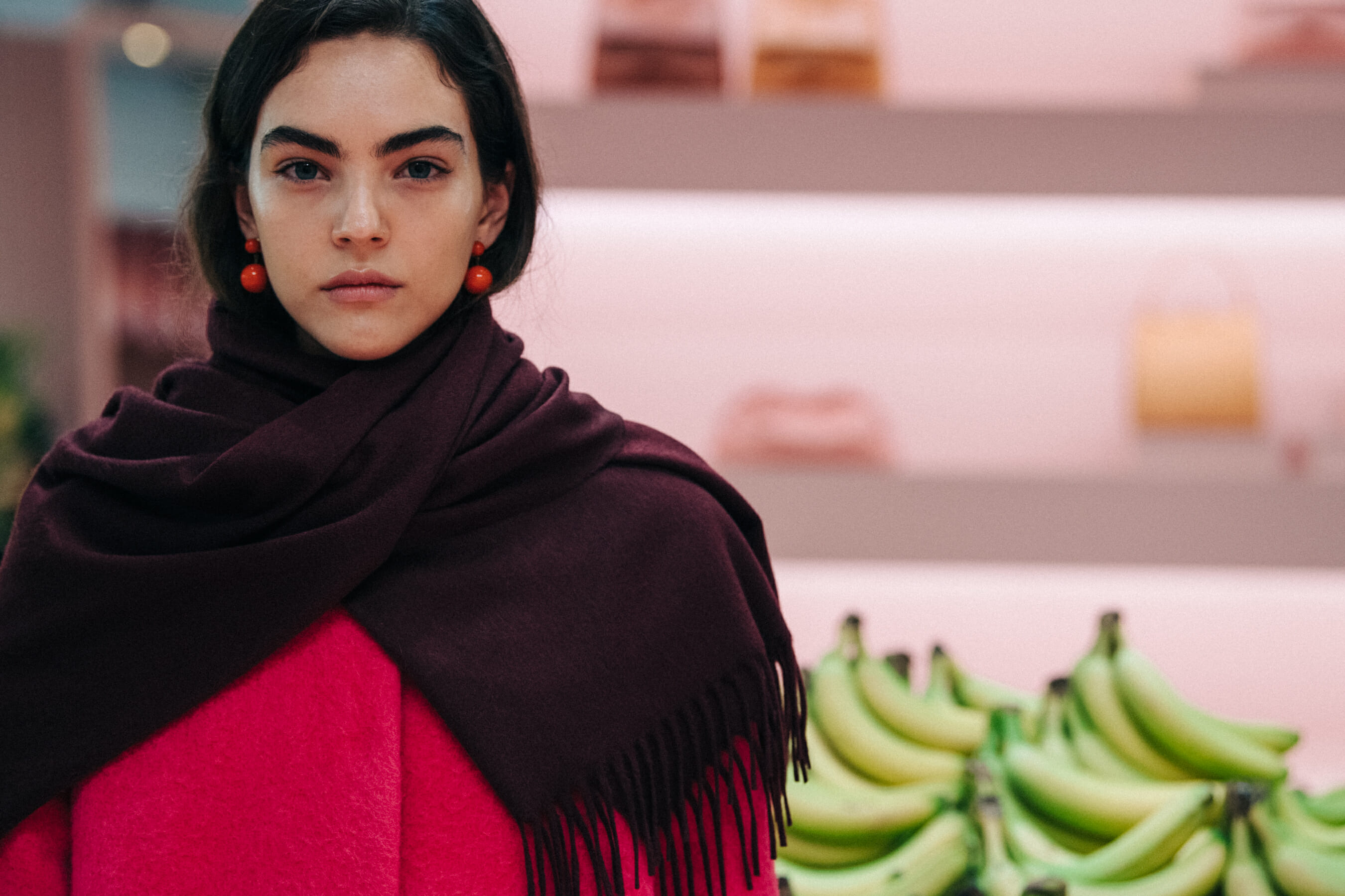 Wilson Gay backstage at Mansur Gavriel
