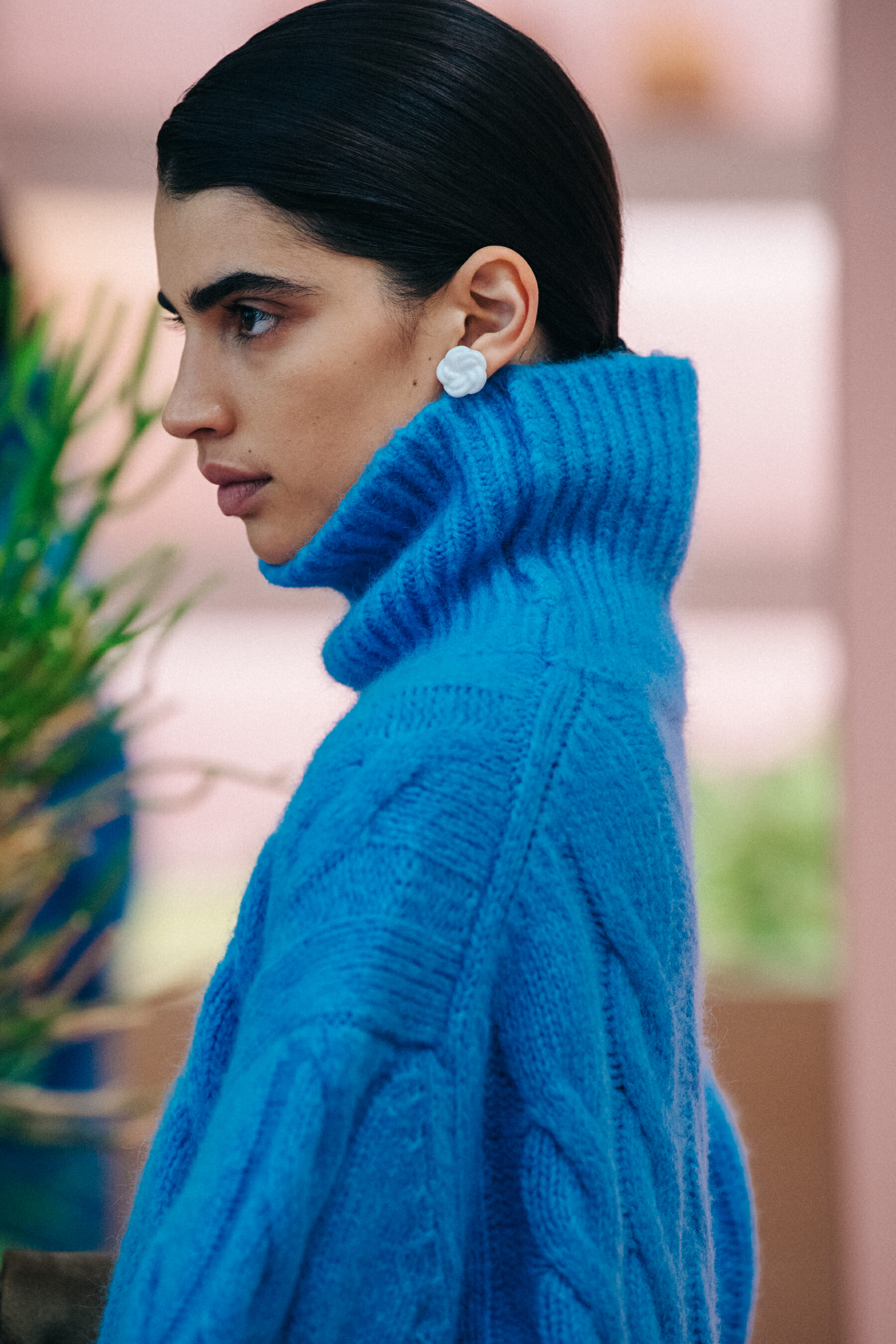 Irene Guarenas backstage at Mansur Gavriel