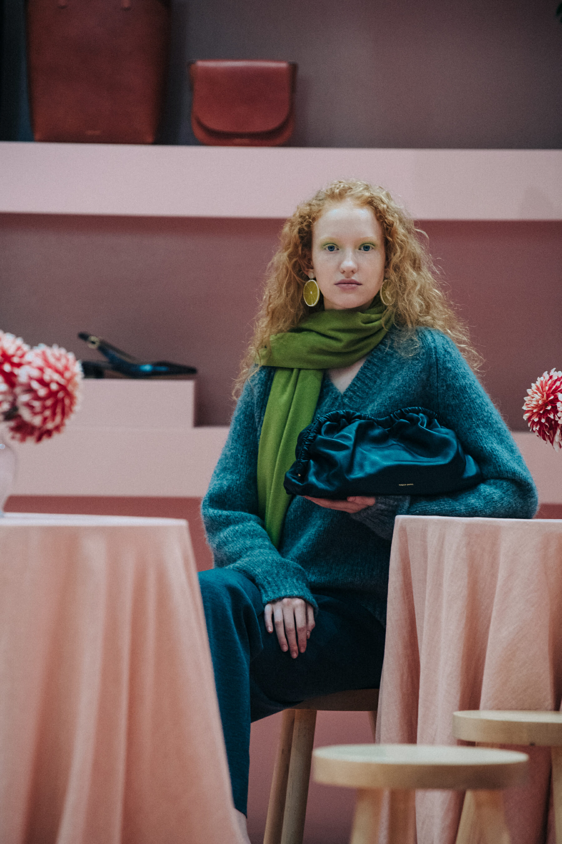 Ruth Mara Bouwmeester backstage at Mansur Gavriel