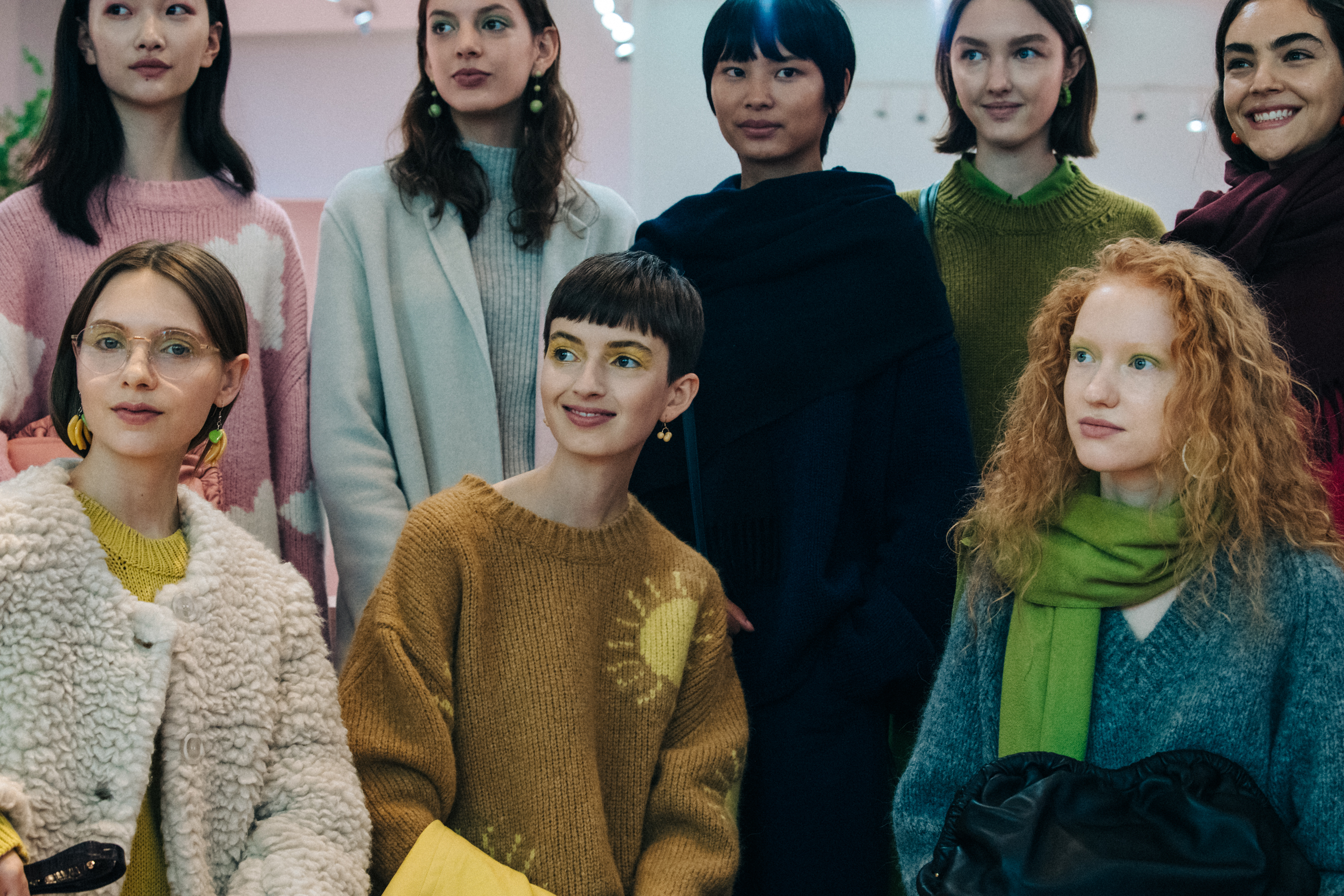 Sasha Frolova backstage at Mansur Gavriel
