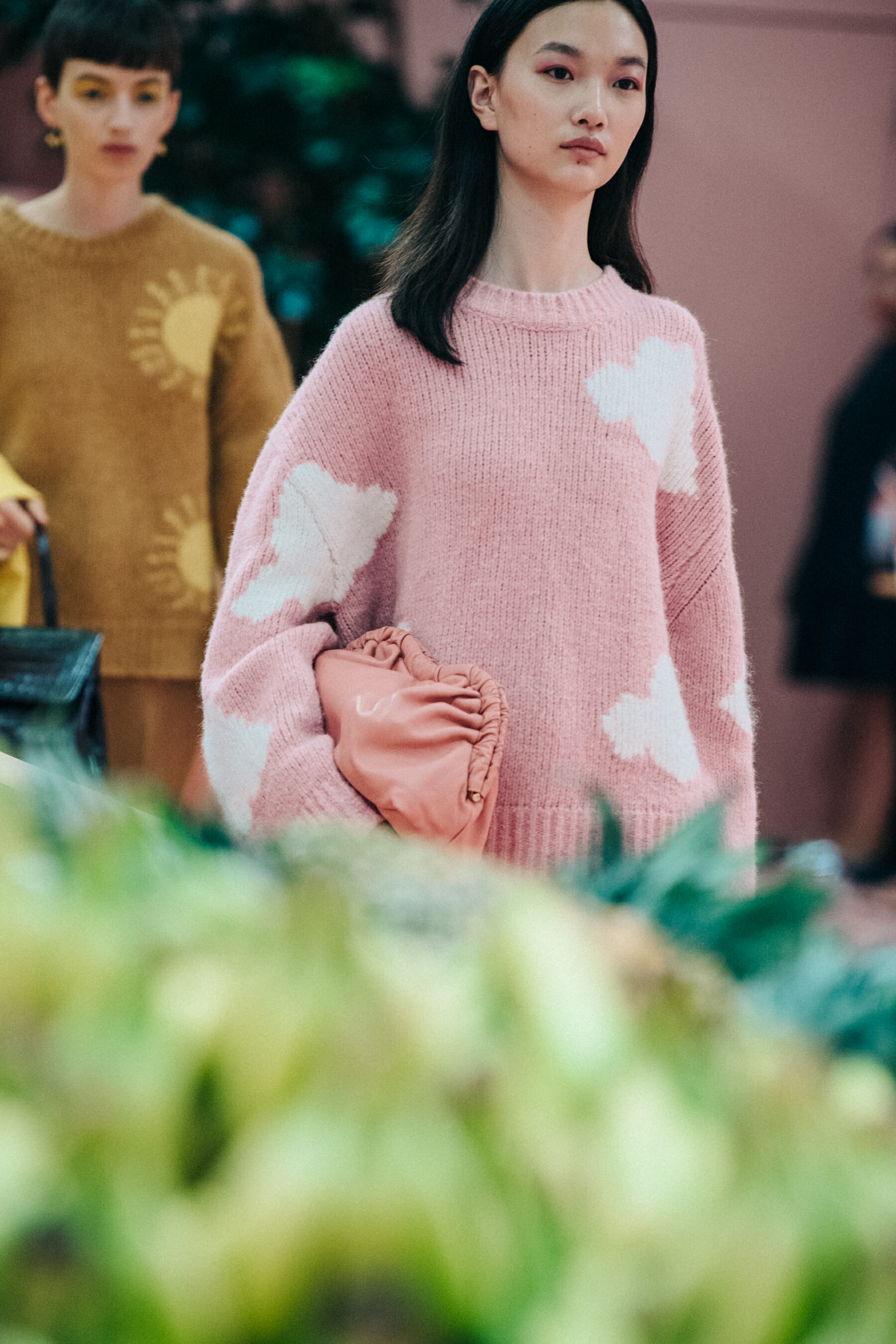 Maisie Dunlop backstage at Mansur Gavriel