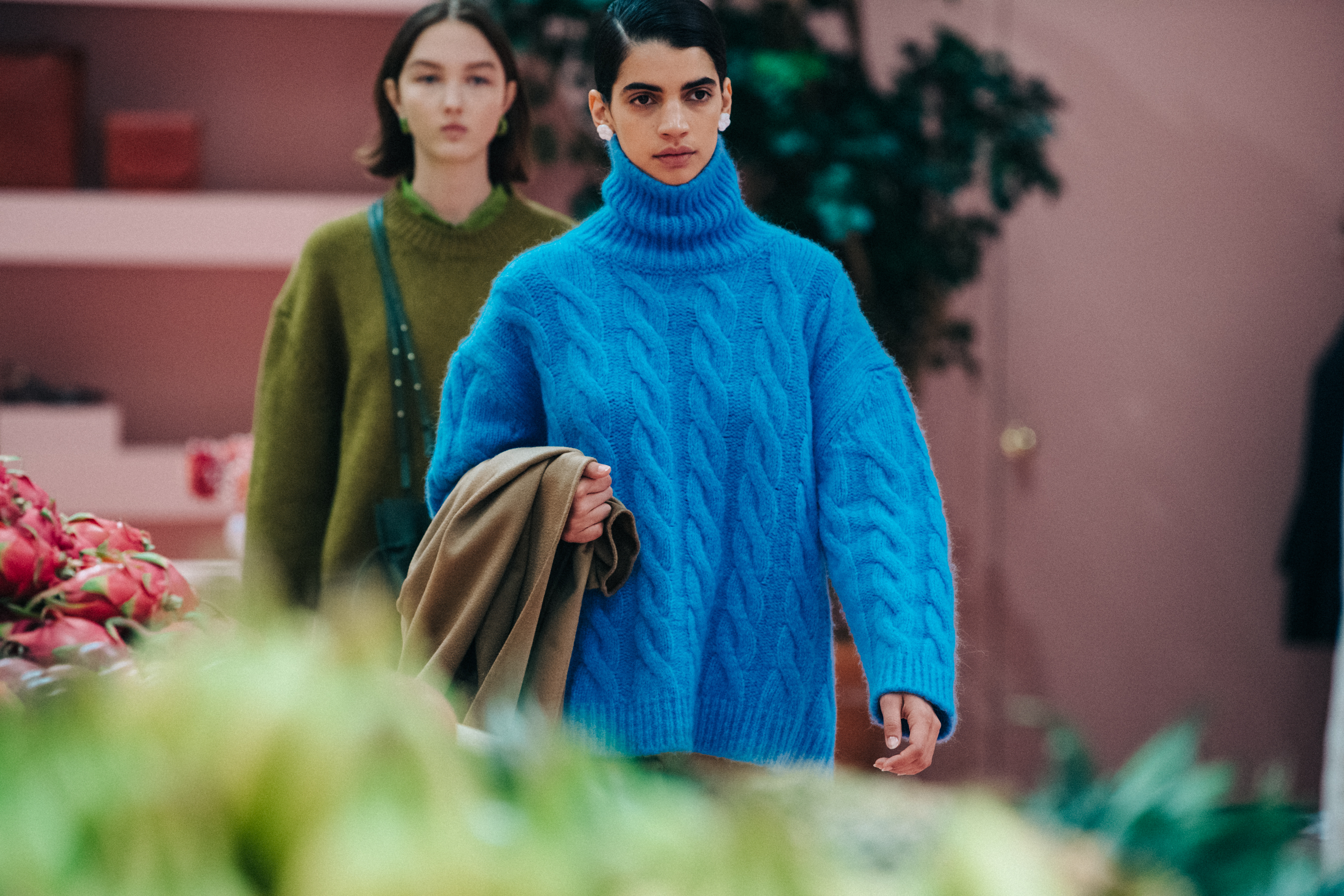 Irene Guarenas backstage at Mansur Gavriel