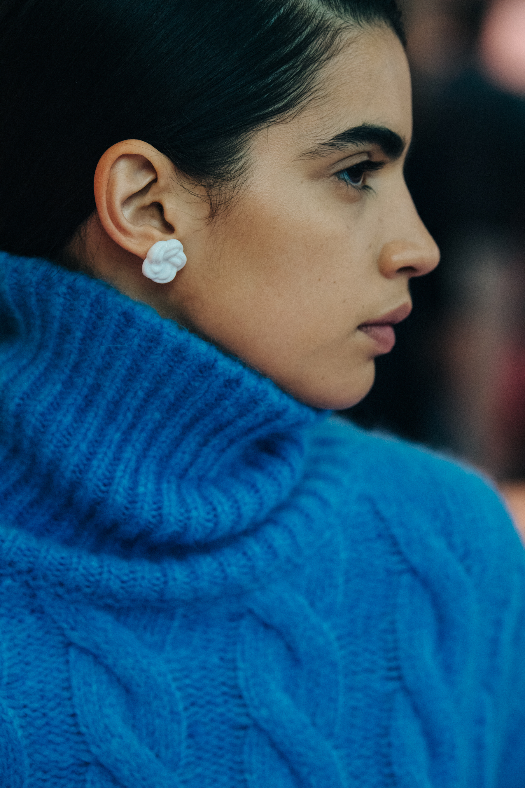 Irene Guarenas backstage at Mansur Gavriel