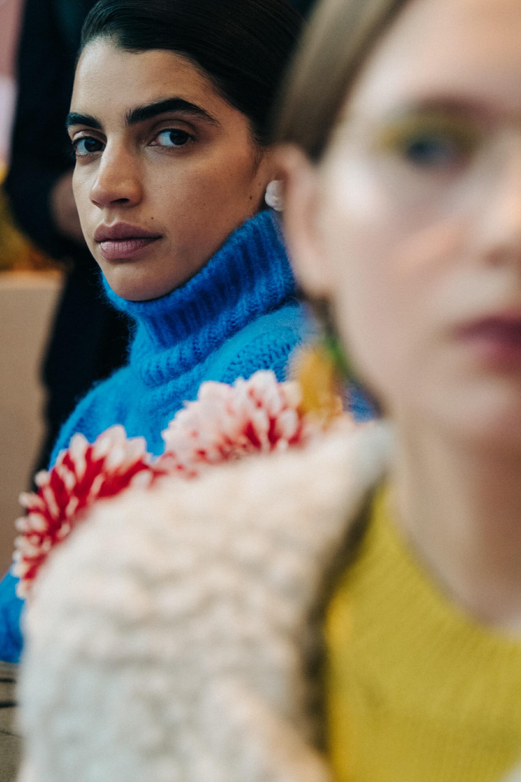 Irene Guarenas backstage at Mansur Gavriel