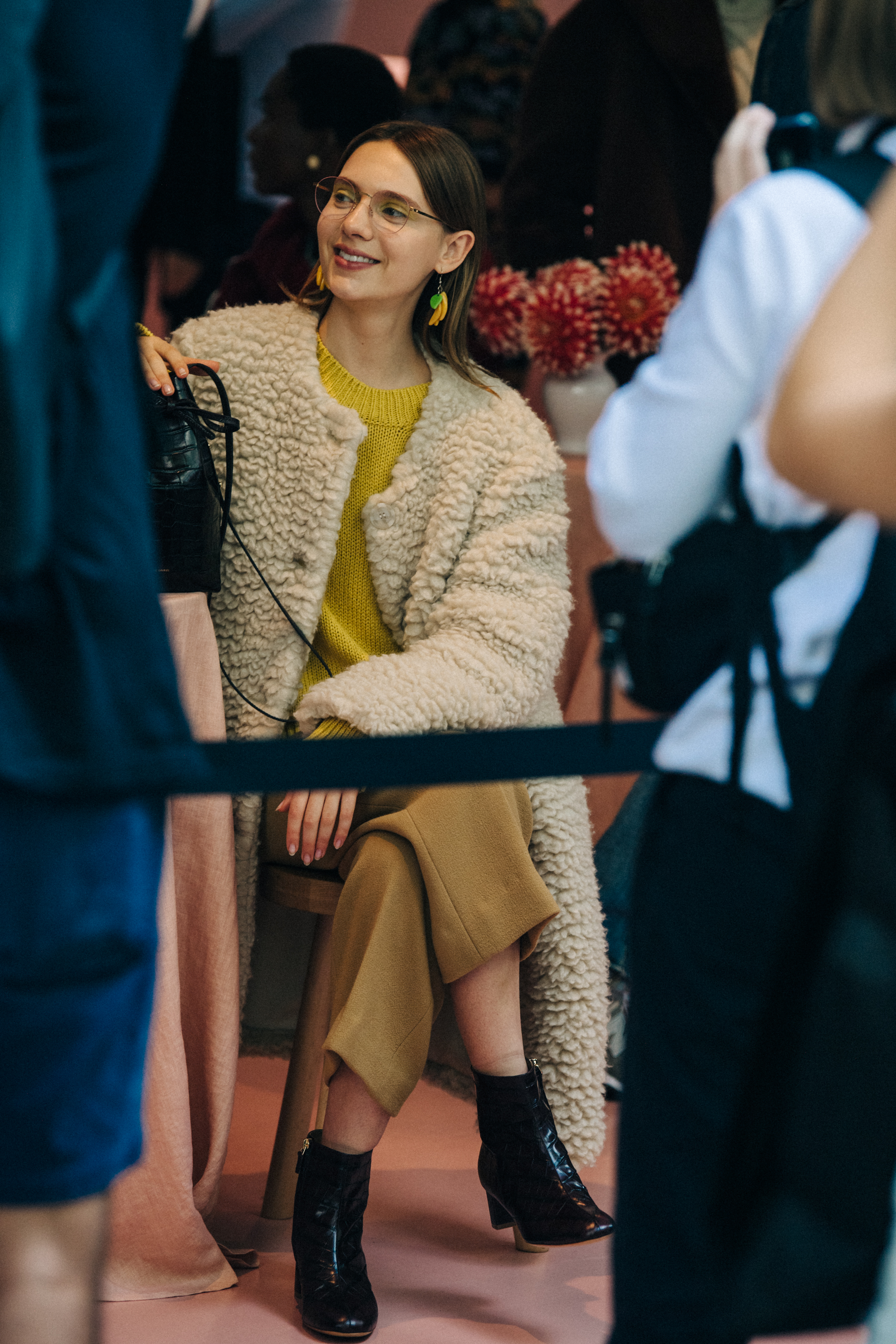 Sasha Frolova backstage at Mansur Gavriel