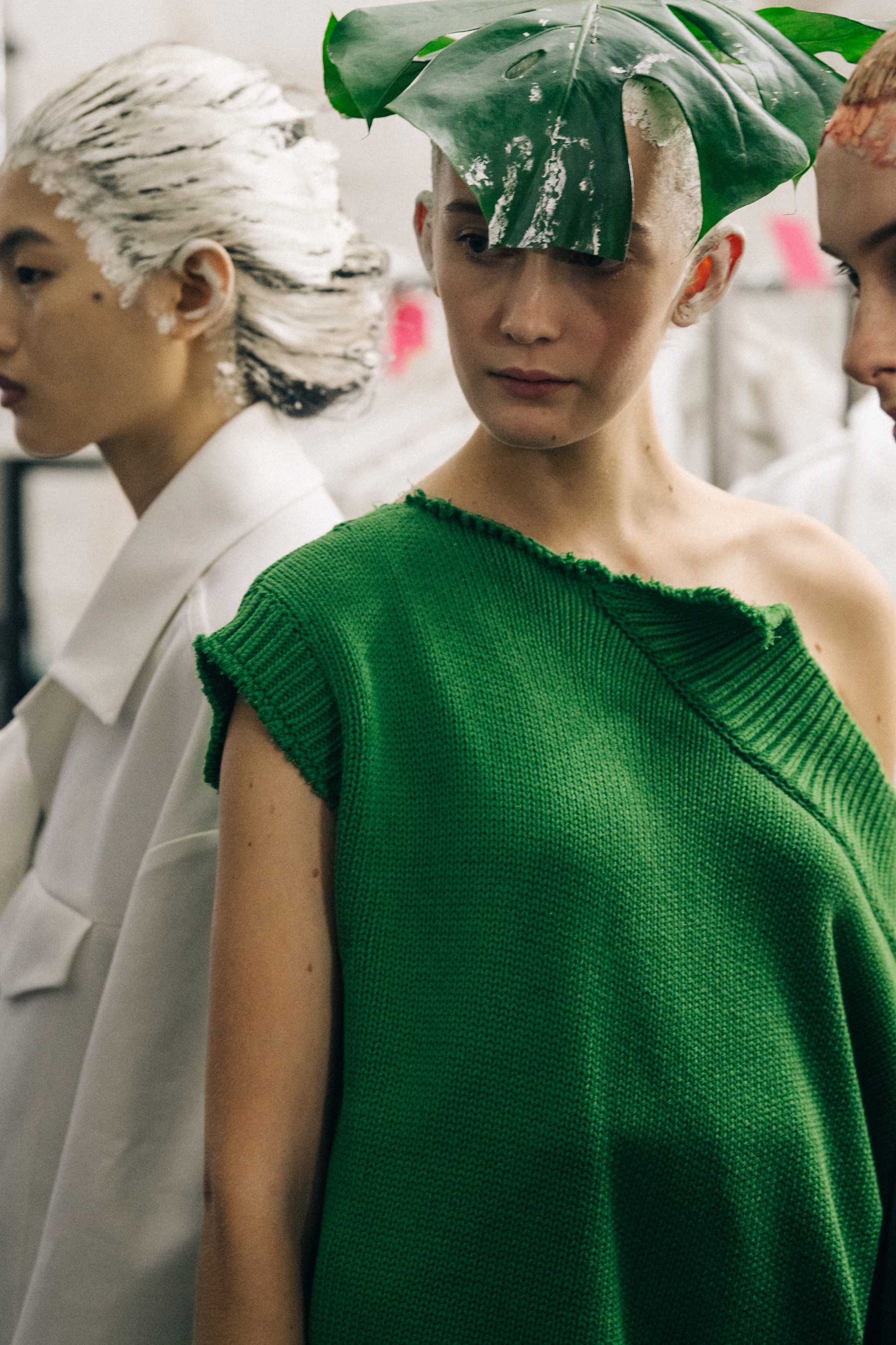Models wearing colourful dresses at Marni
