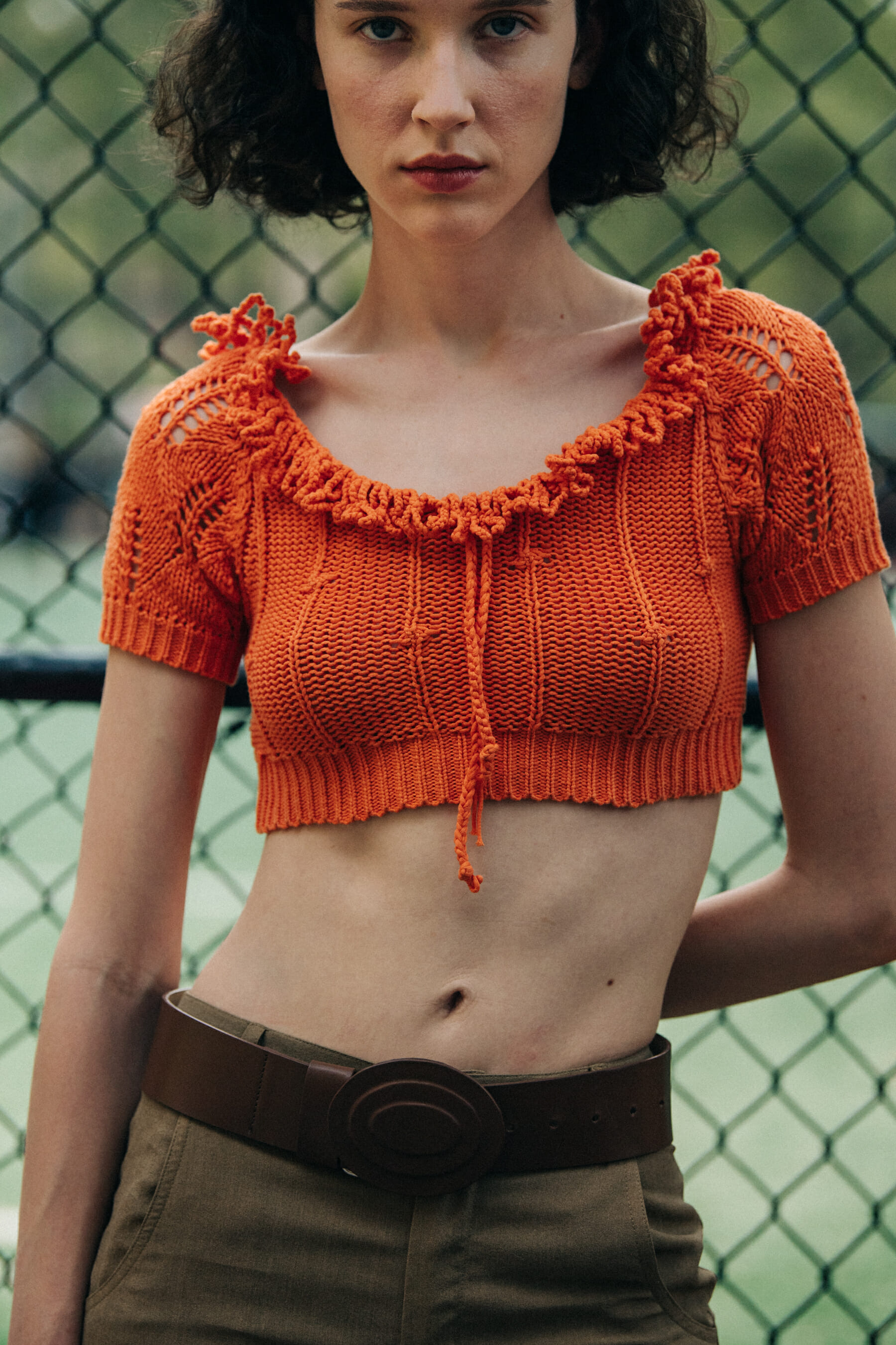 Charlotte O'Donnell backstage at Maryam Nassir Zadeh