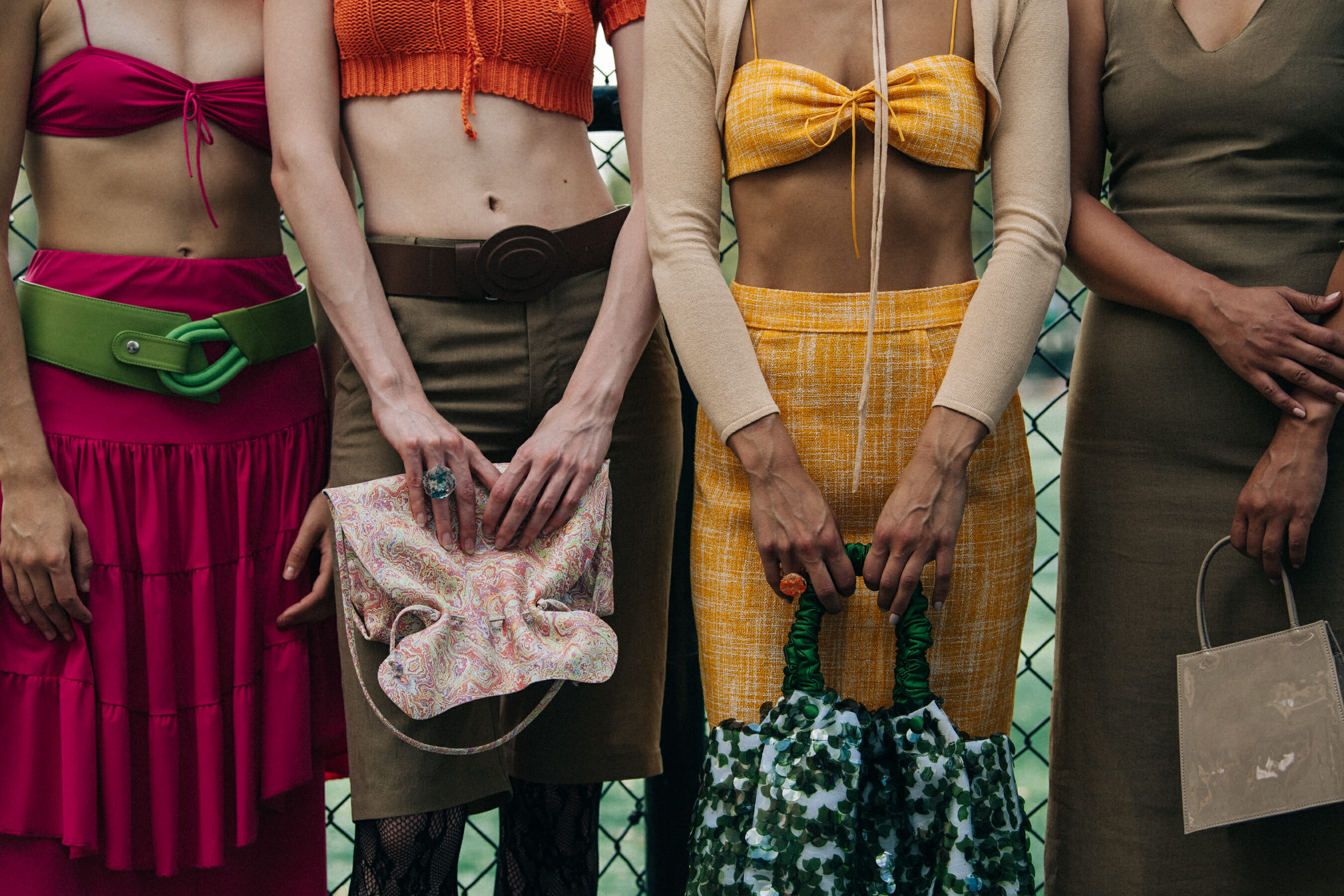 Charlotte O'Donnell backstage at Maryam Nassir Zadeh
