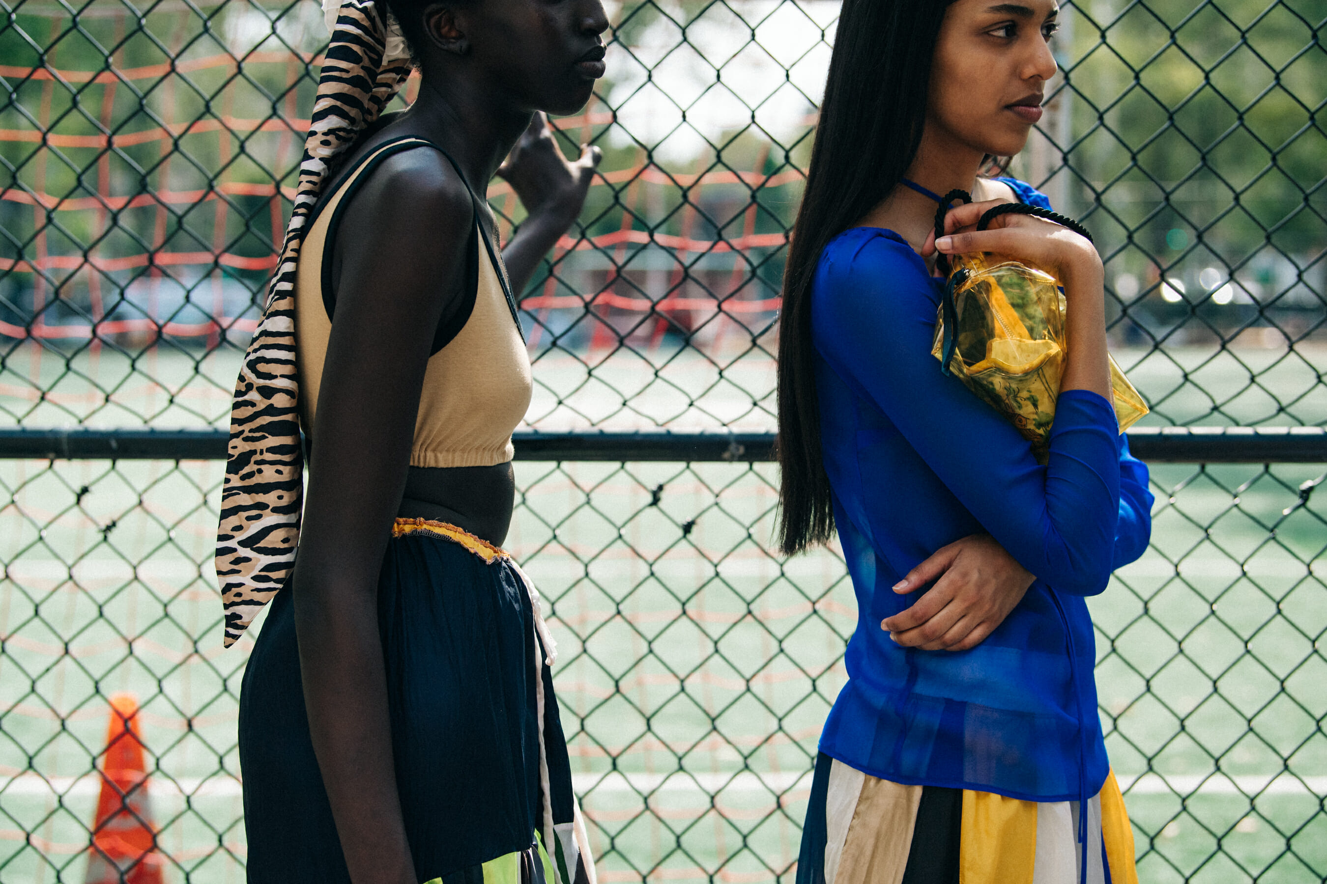 Model carrying bag at Maryam Nassir Zadeh