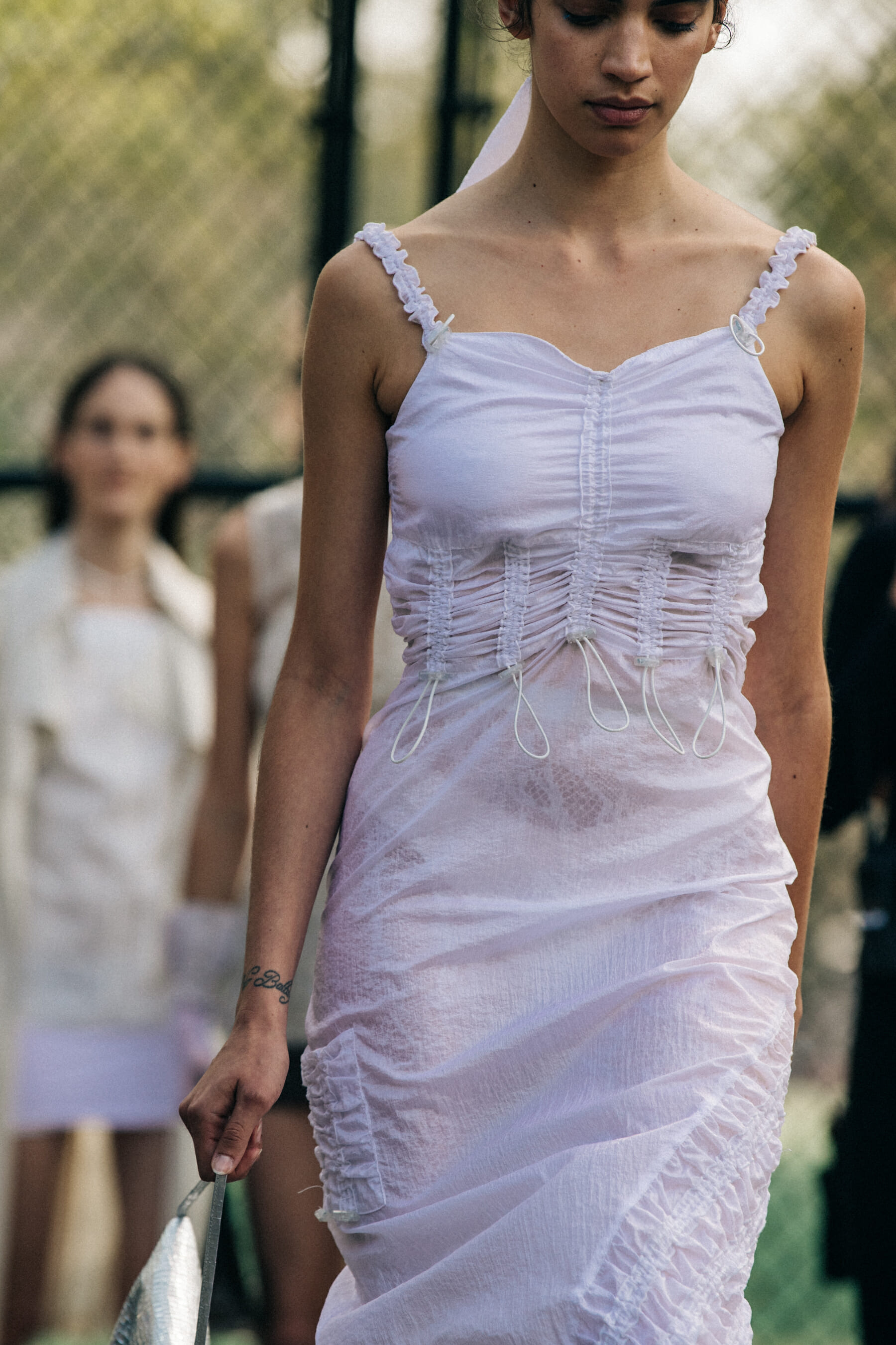Irene Guarenas backstage at Maryam Nassir Zadeh