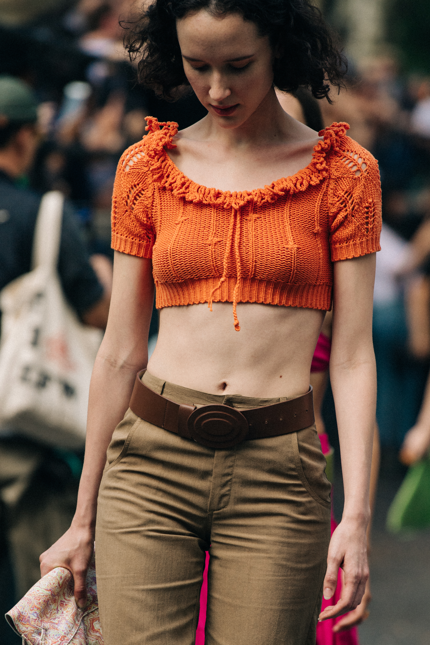 Charlotte O'Donnell backstage at Maryam Nassir Zadeh