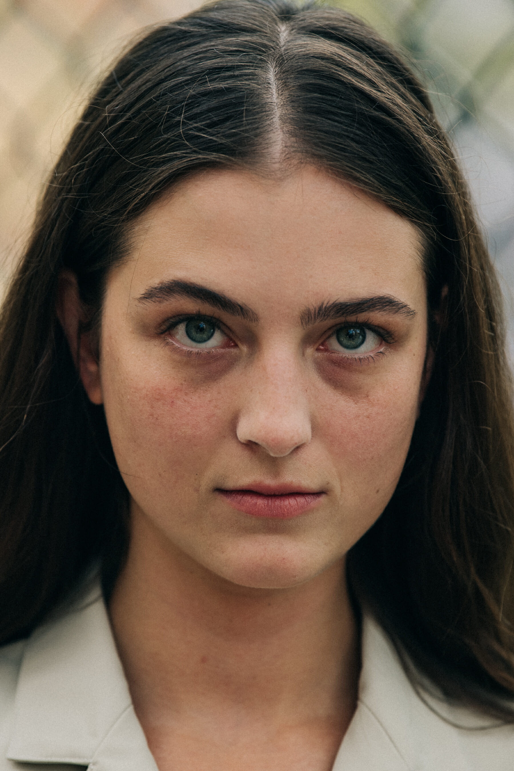 Portrait of model with brown hair