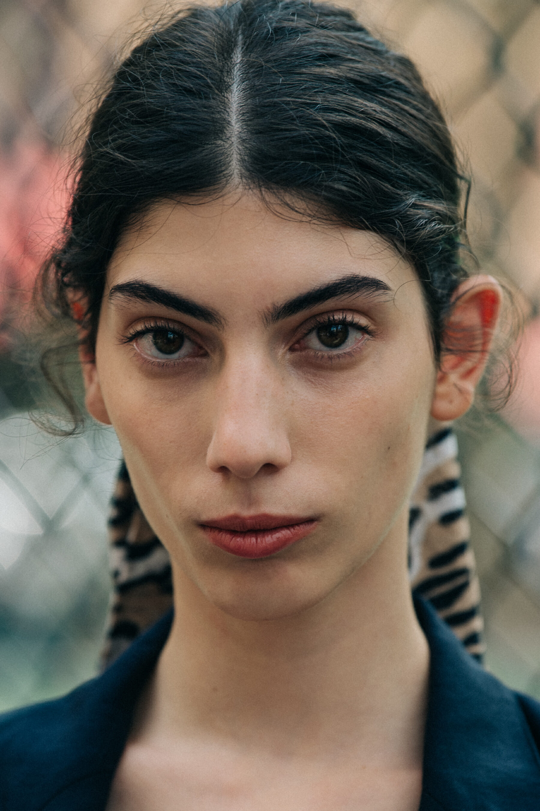 Portrait of model with brown hair
