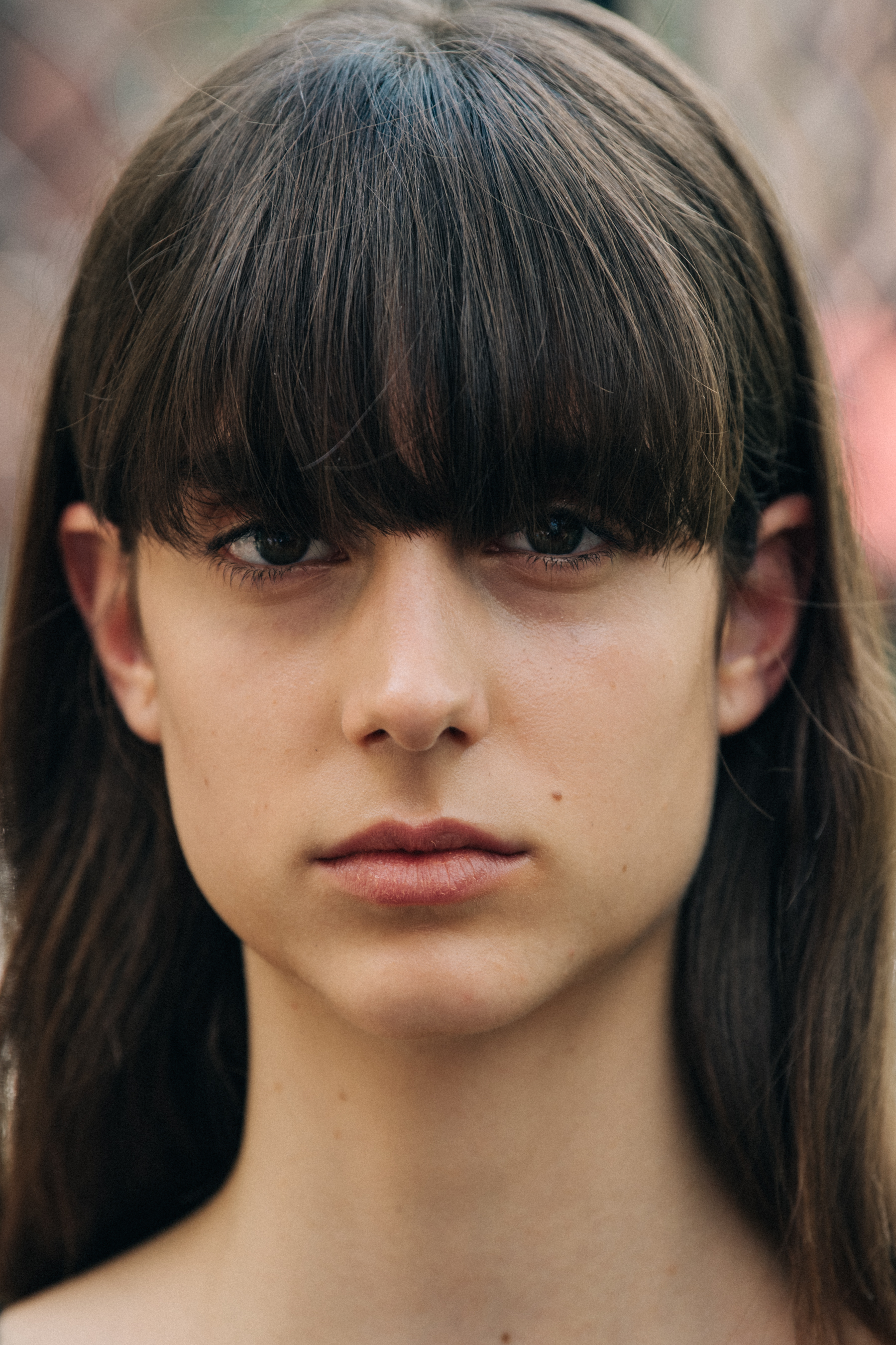 Portrait of model with brown hair