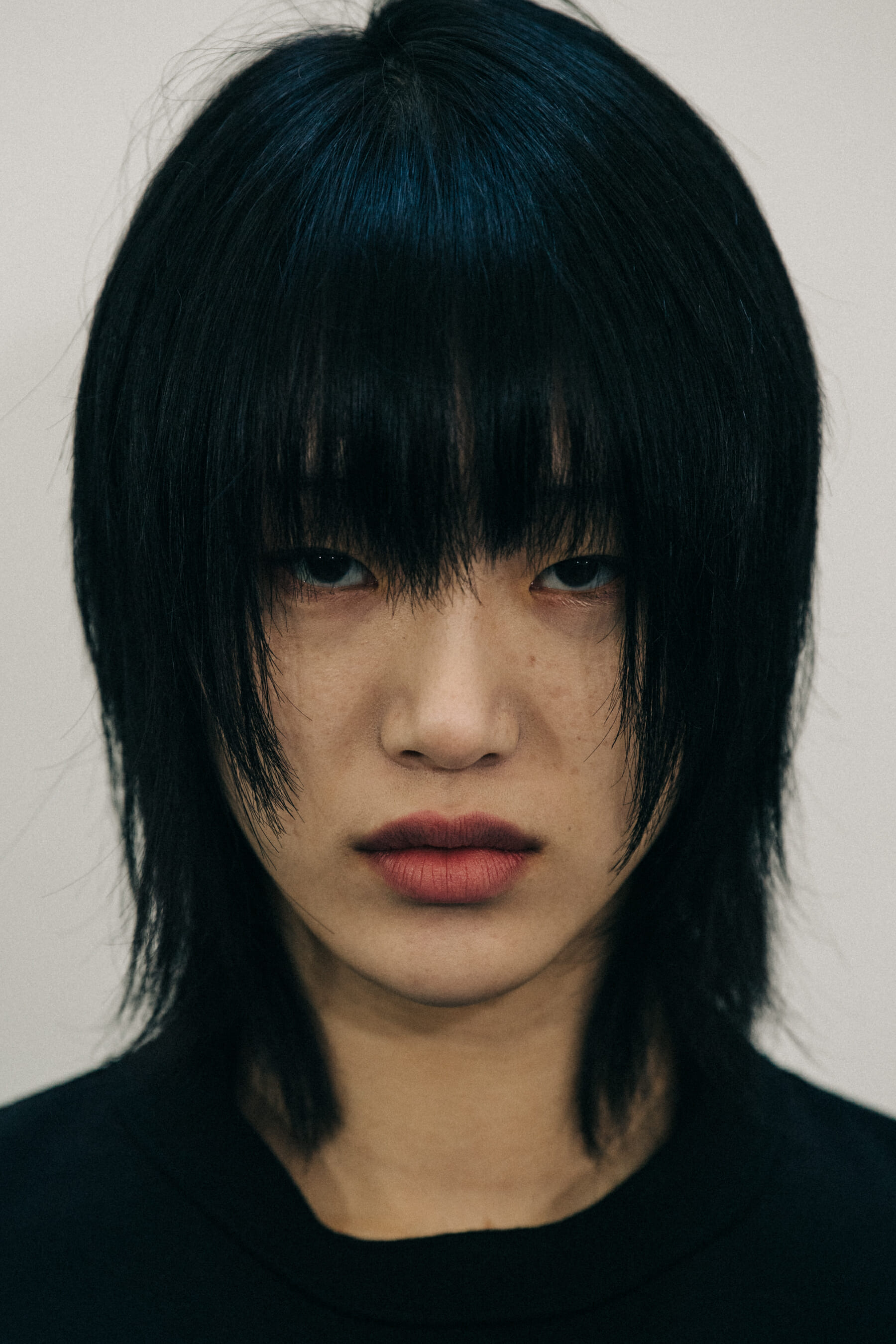 Sora Choi backstage at Sacai