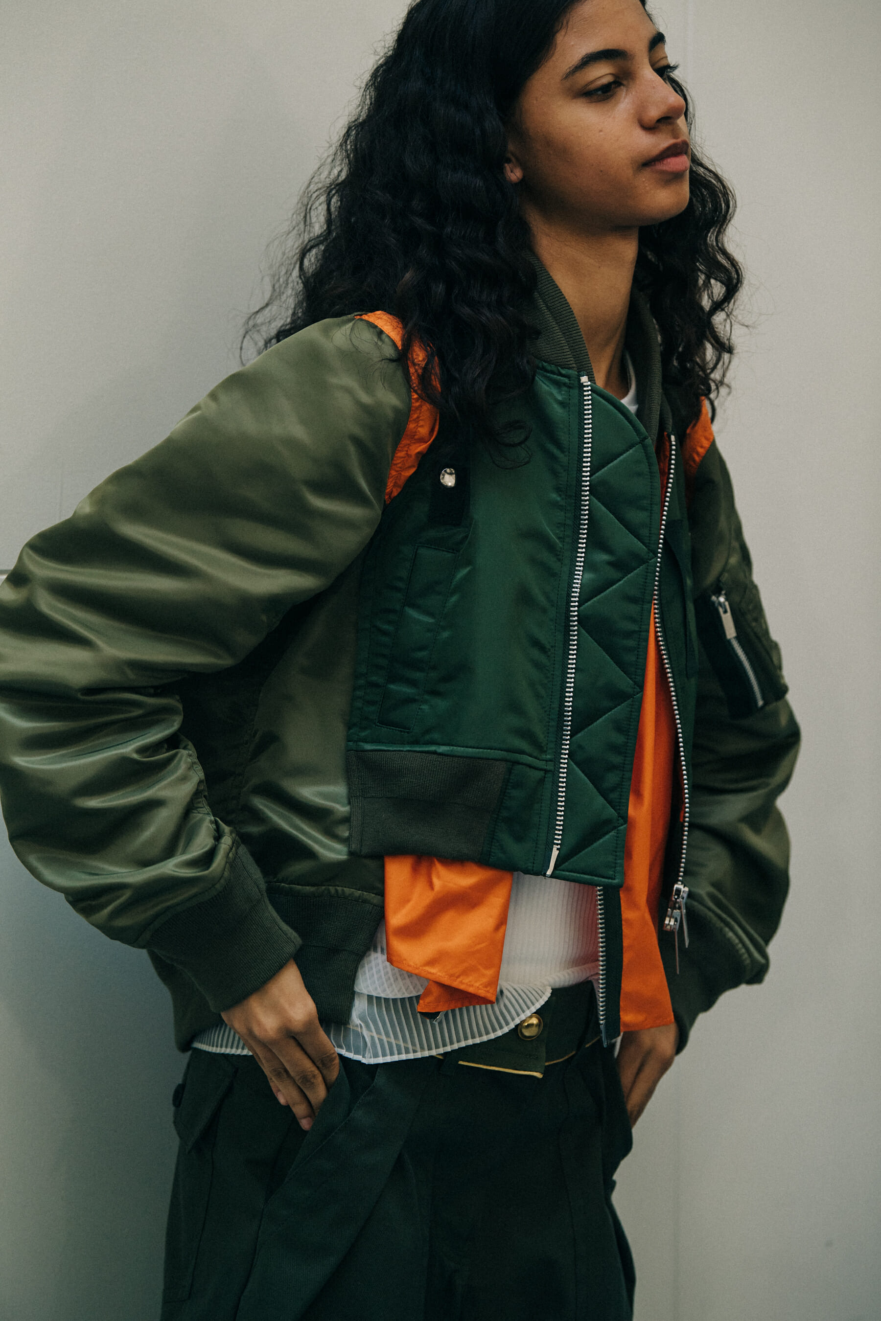 Models wearing Sacai outfits
