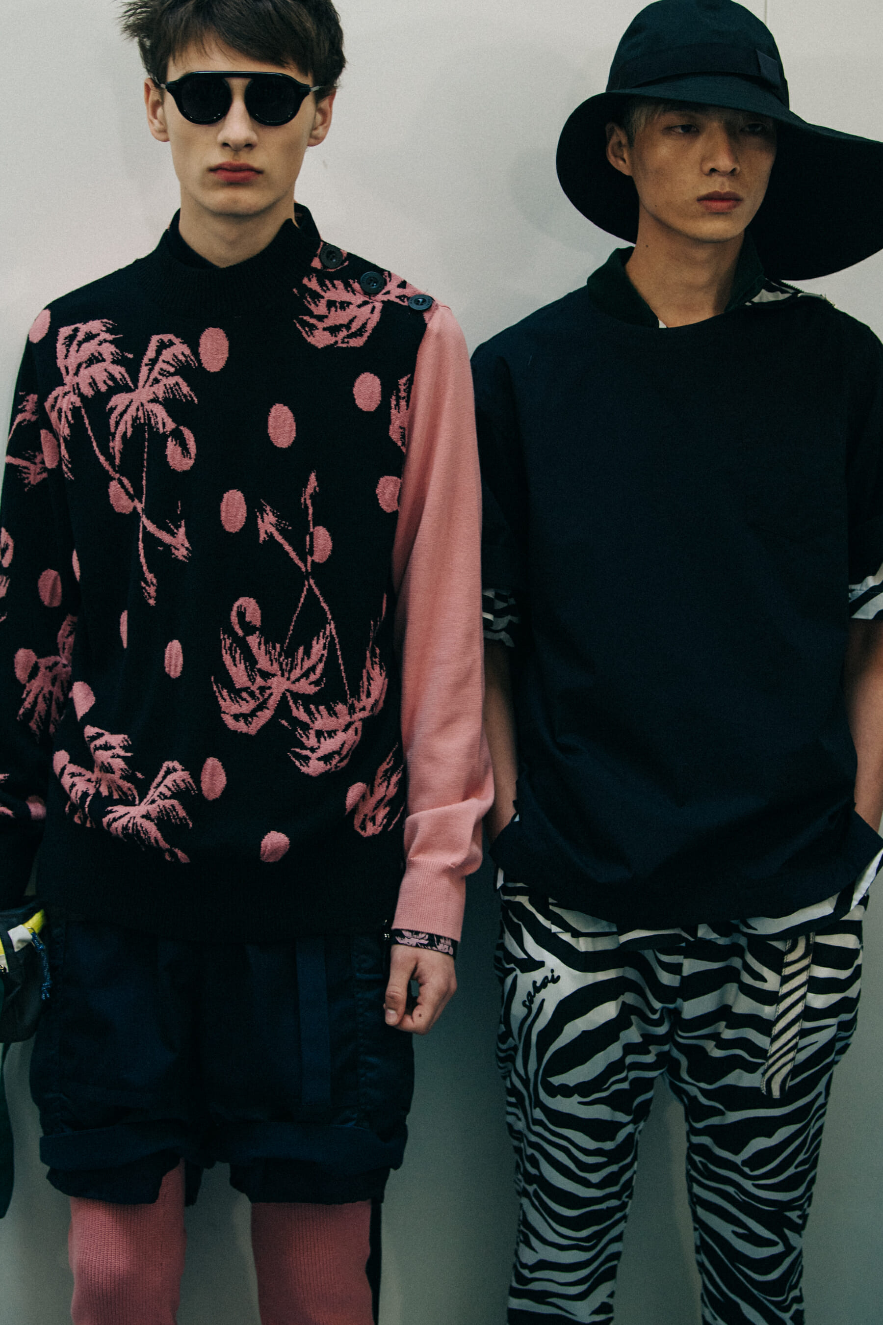 Models wearing Sacai outfits