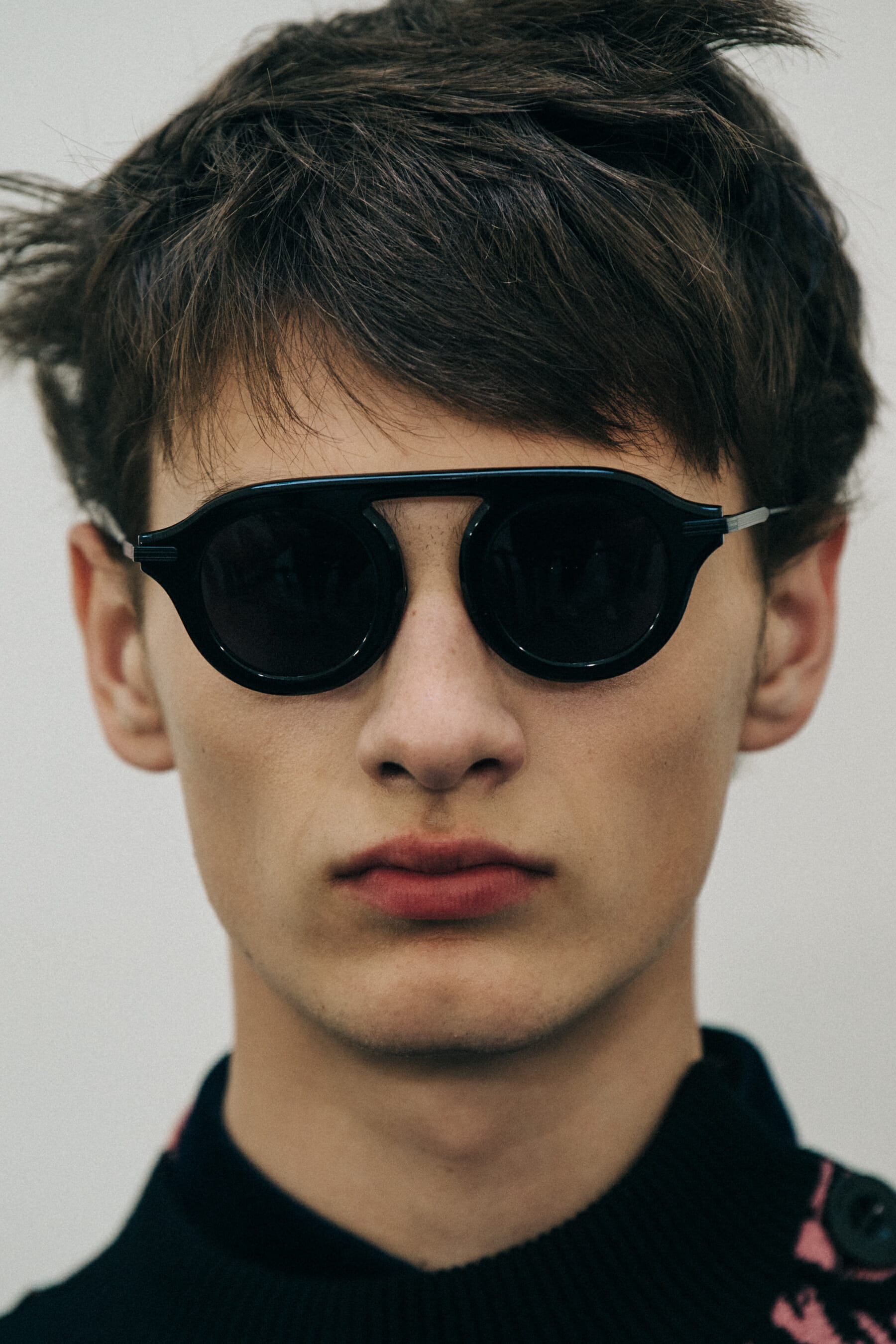 Portrait of model wearing sunglasses