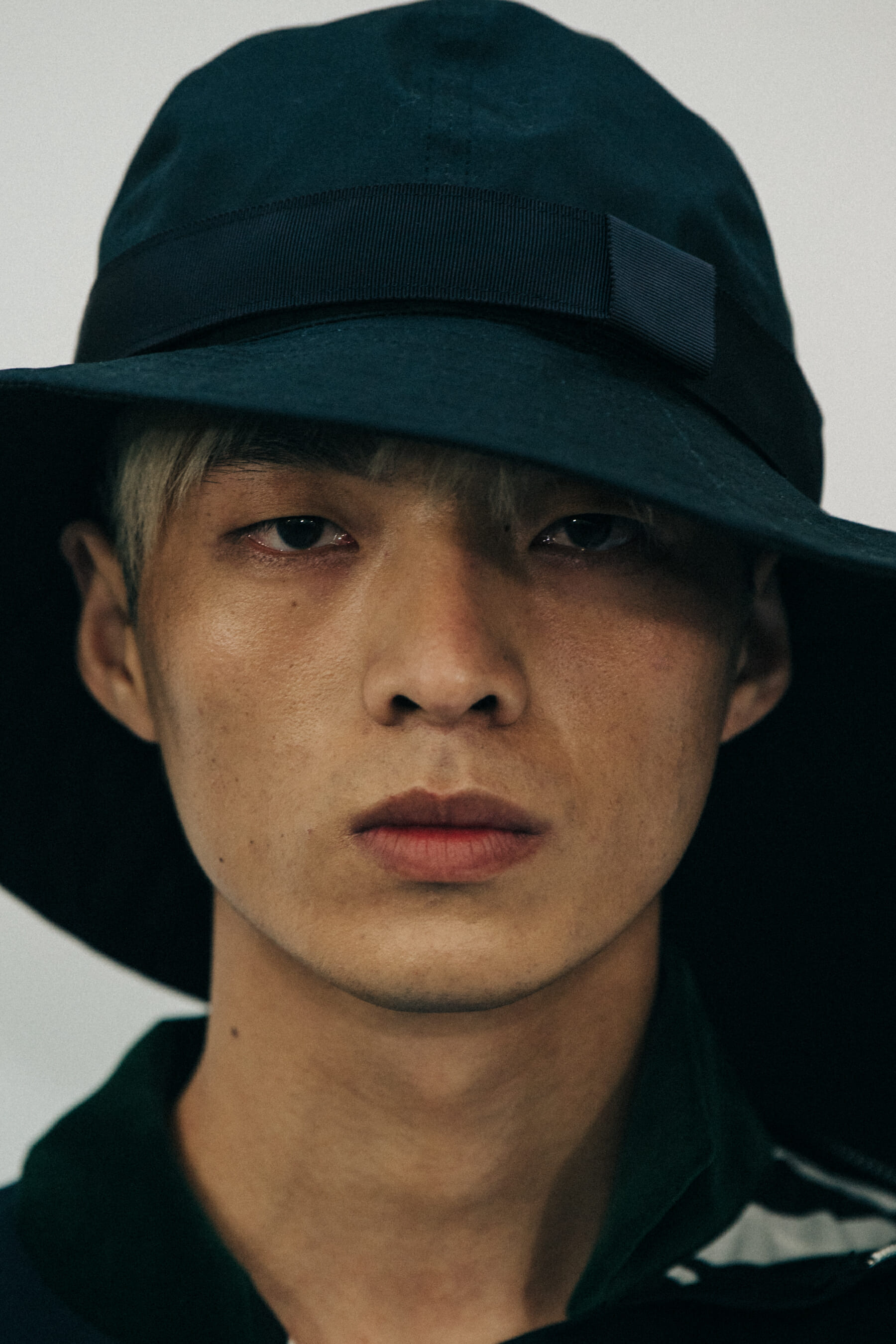 Portrait of model wearing hat
