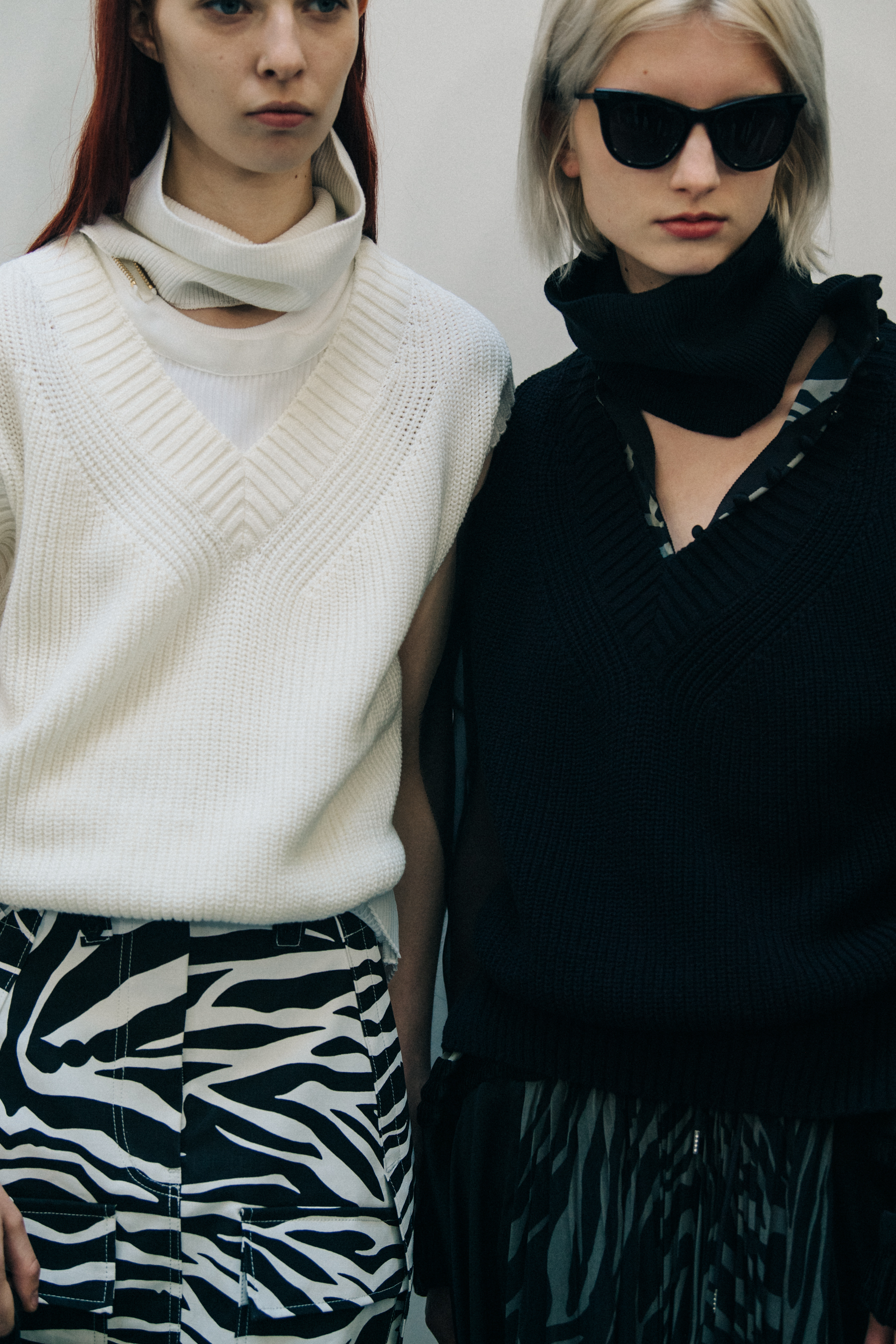 Remington Williams backstage at Sacai