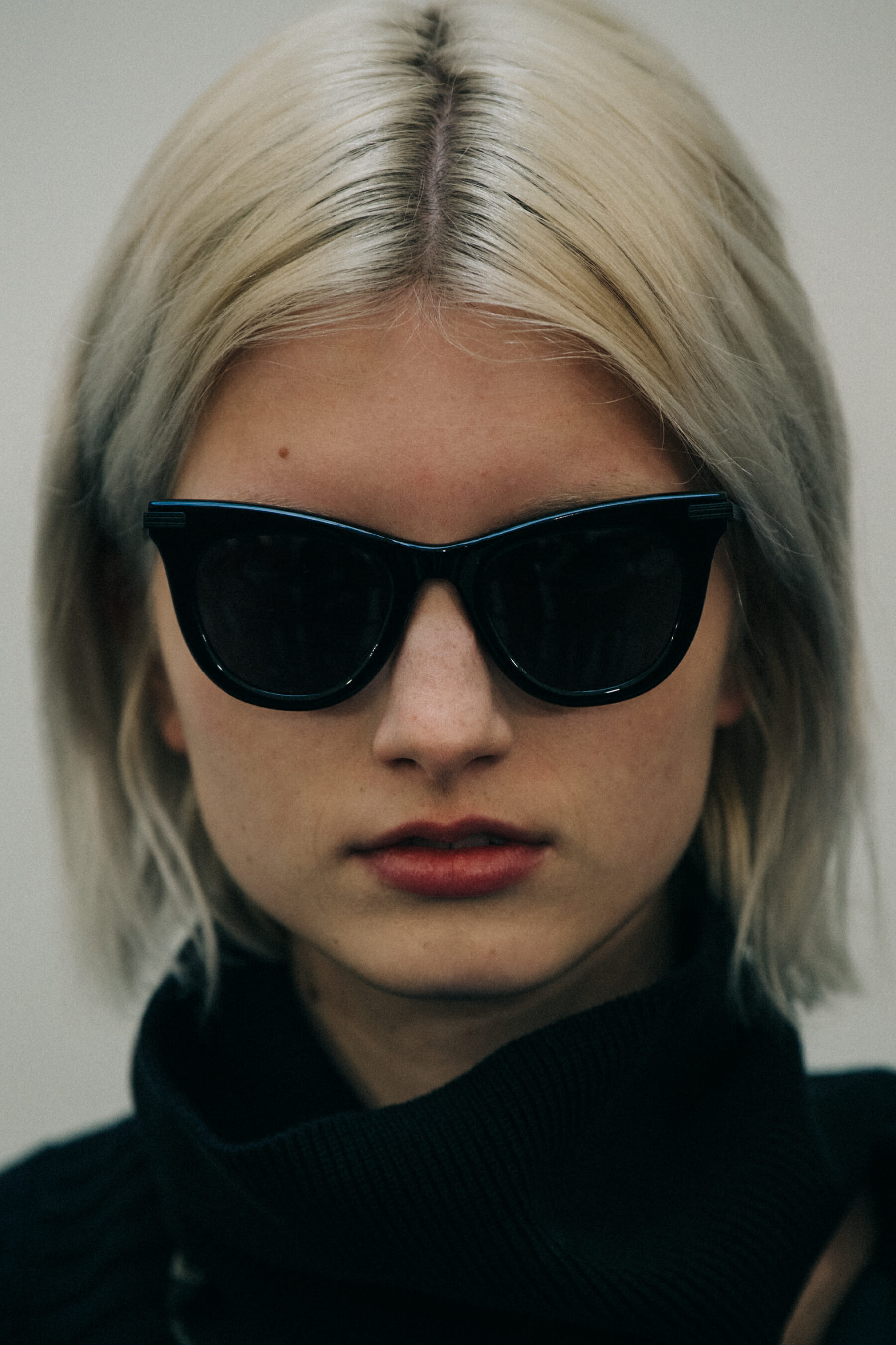 Portrait of model wearing sunglasses