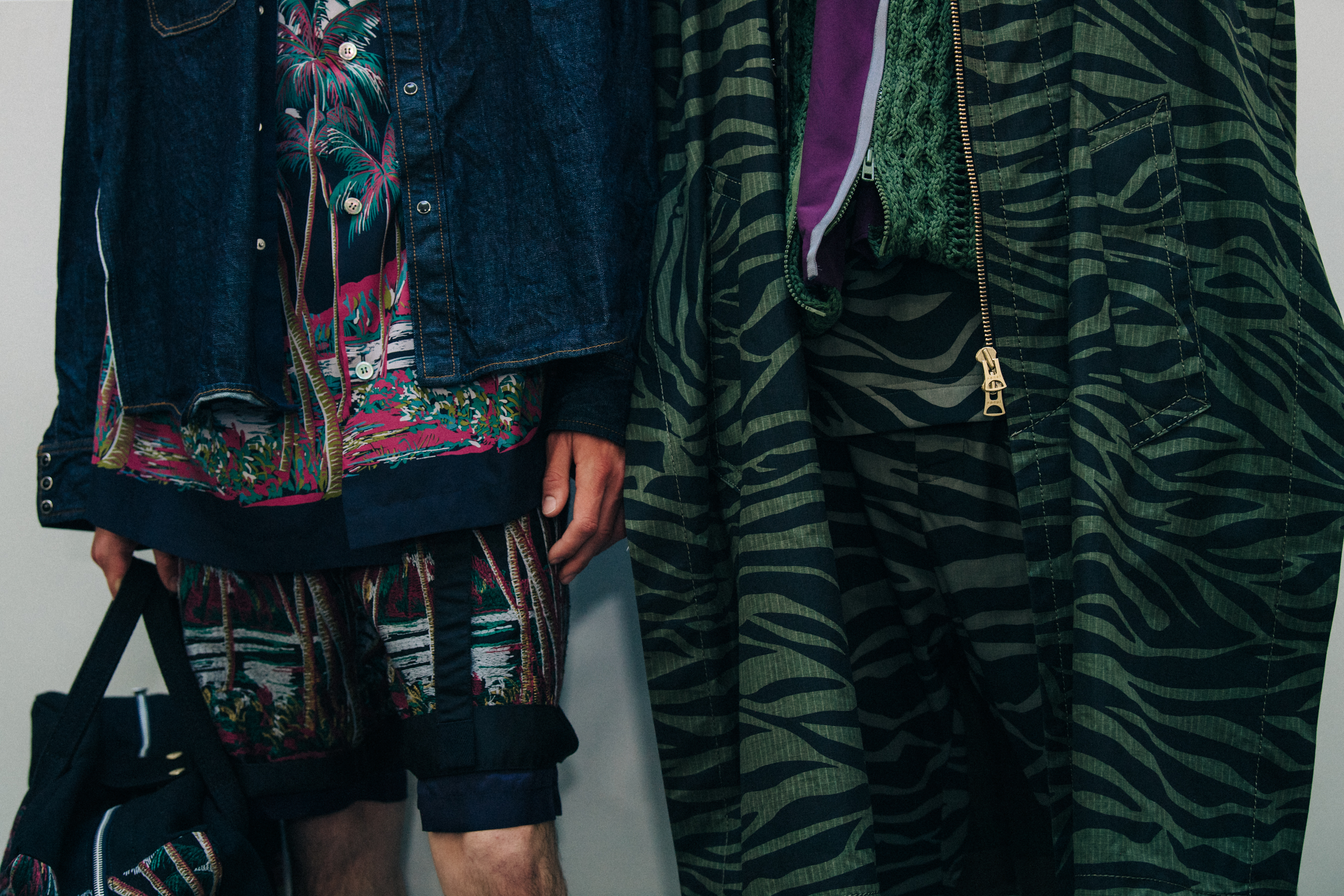 Willow Barrett backstage at Sacai