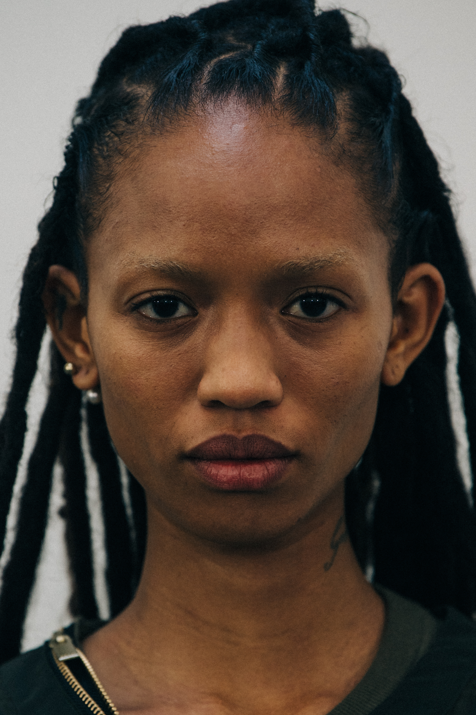 Adesuwa Aighewi backstage at Sacai