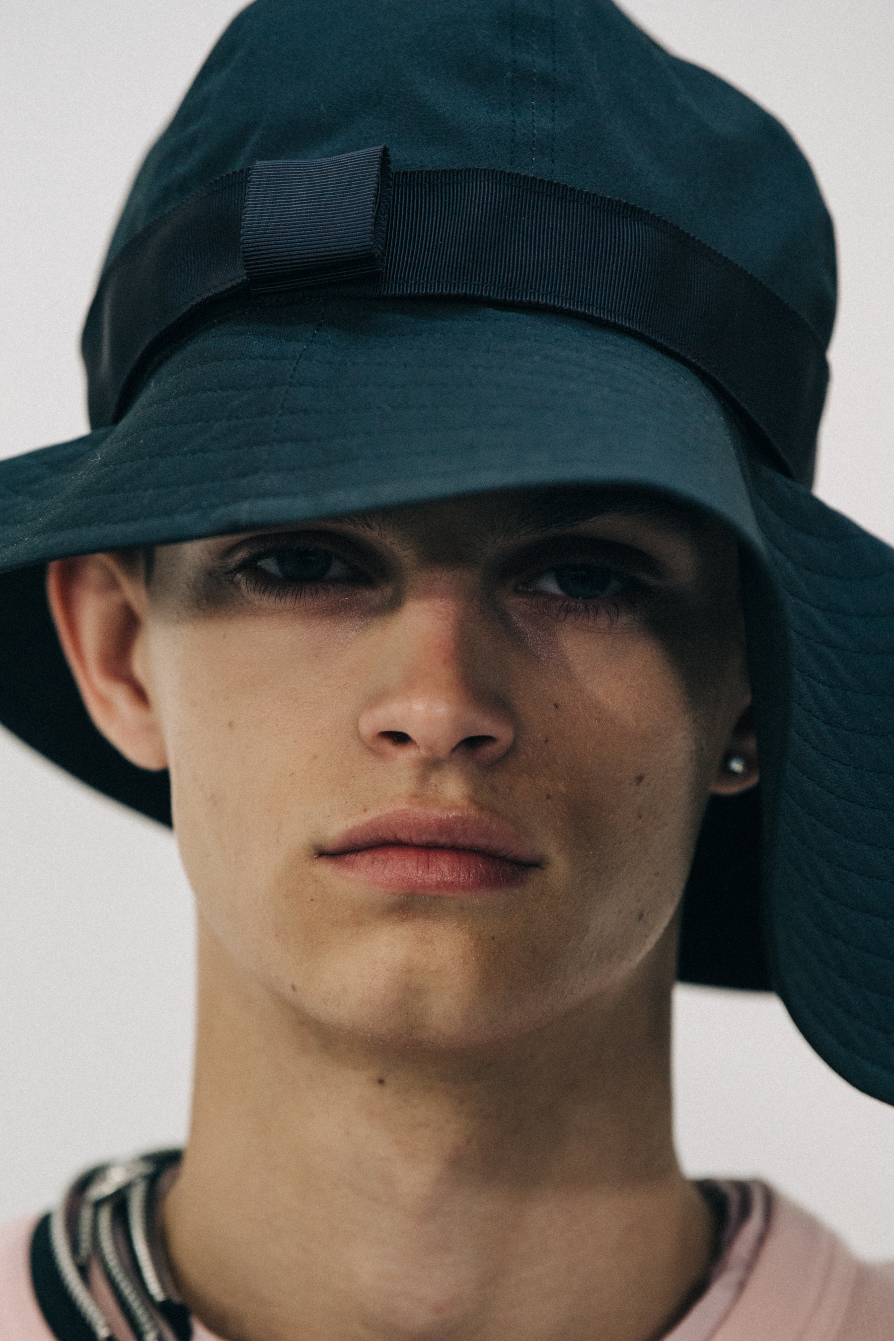 Noah Morley backstage at Sacai