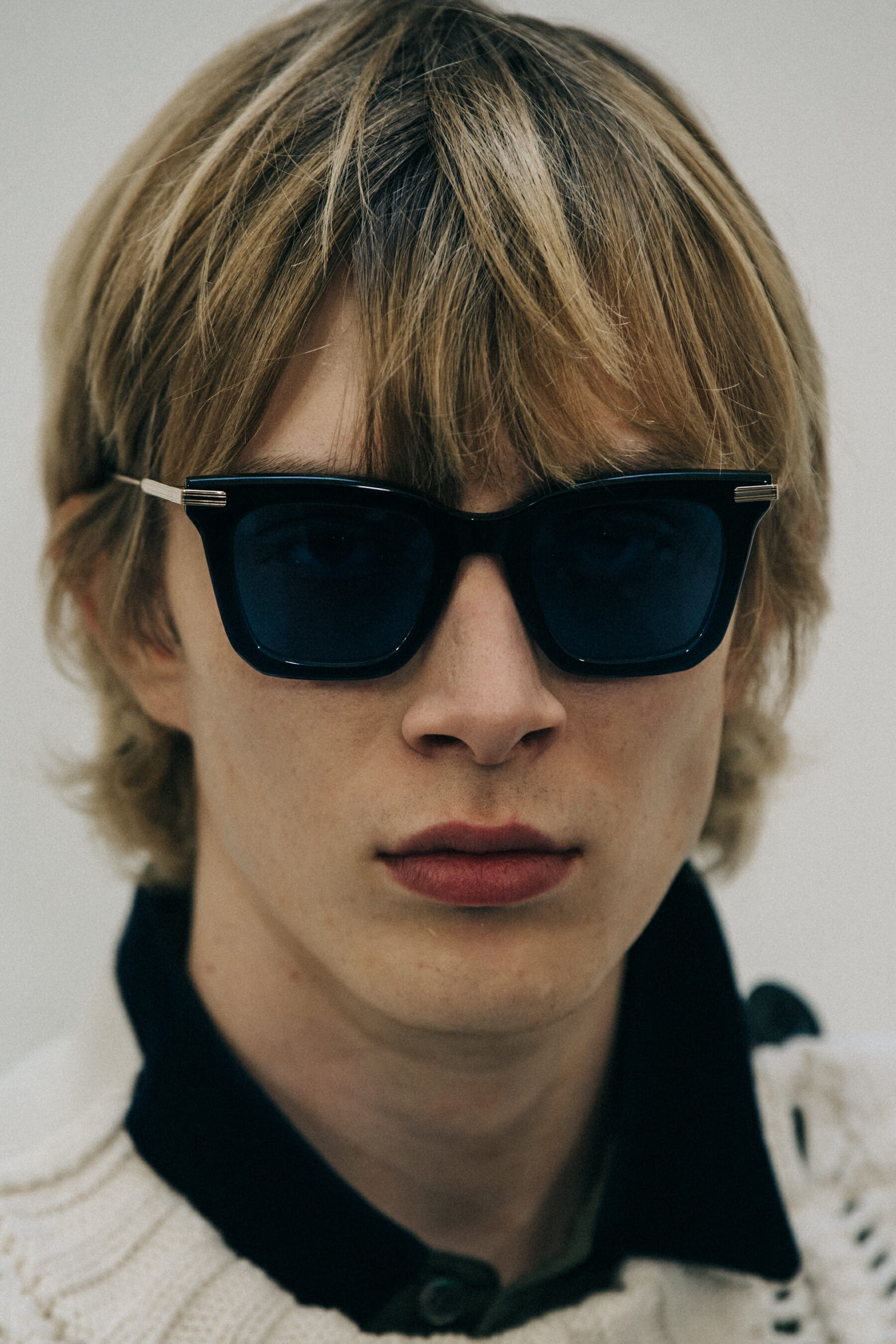 Portrait of model wearing sunglasses