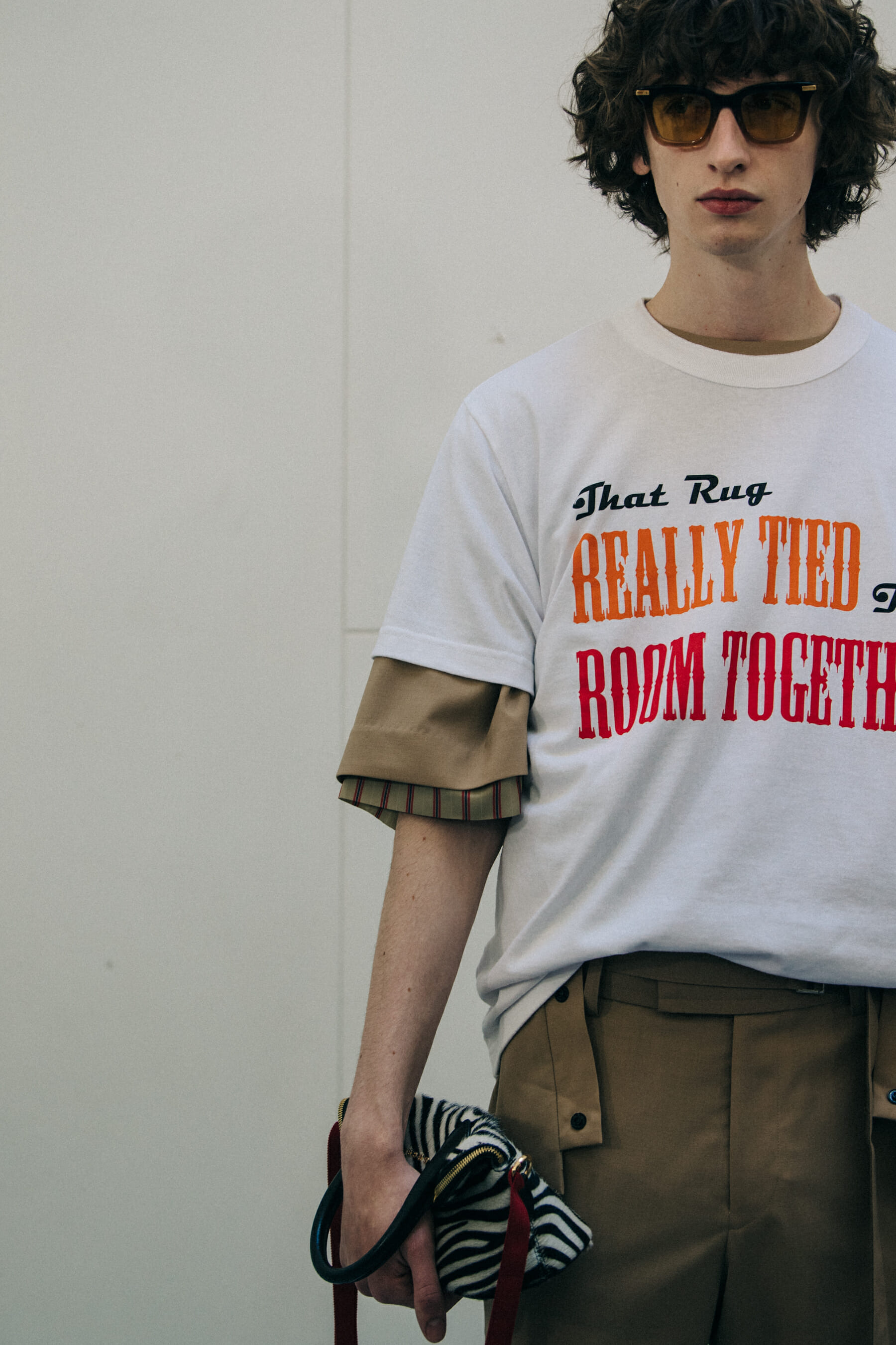 Benno Bulang backstage at Sacai