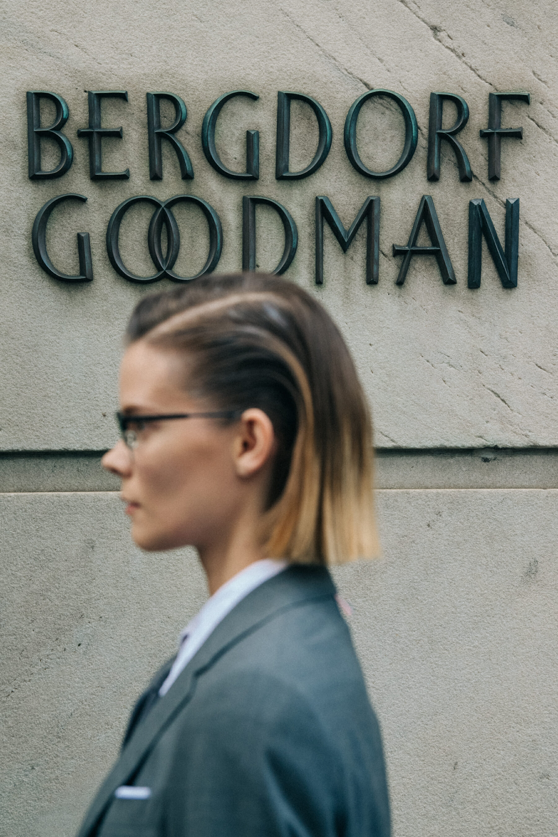 Irina Kravchenko backstage at Thom Browne