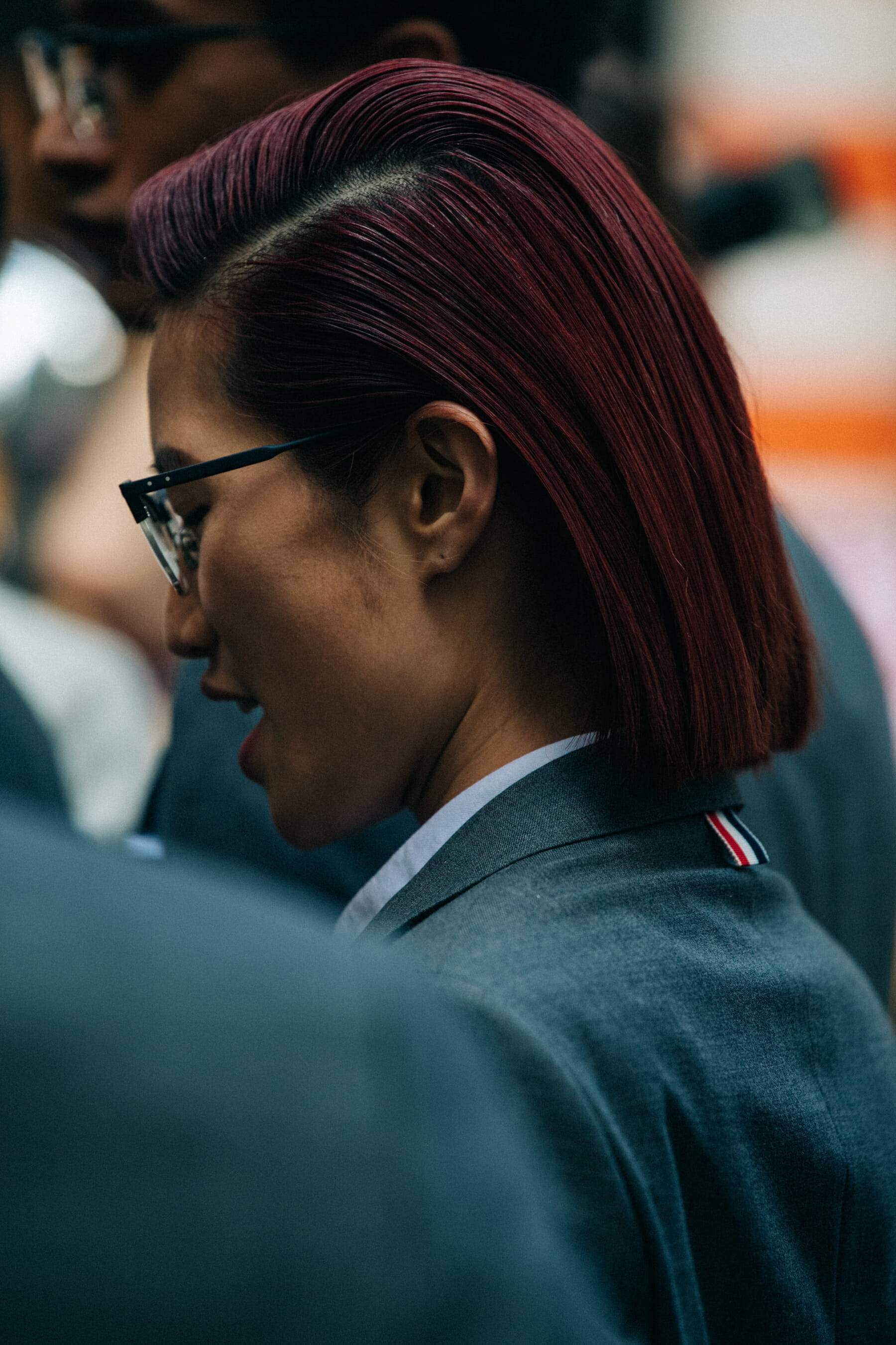 Models wearing Thom Browne suits