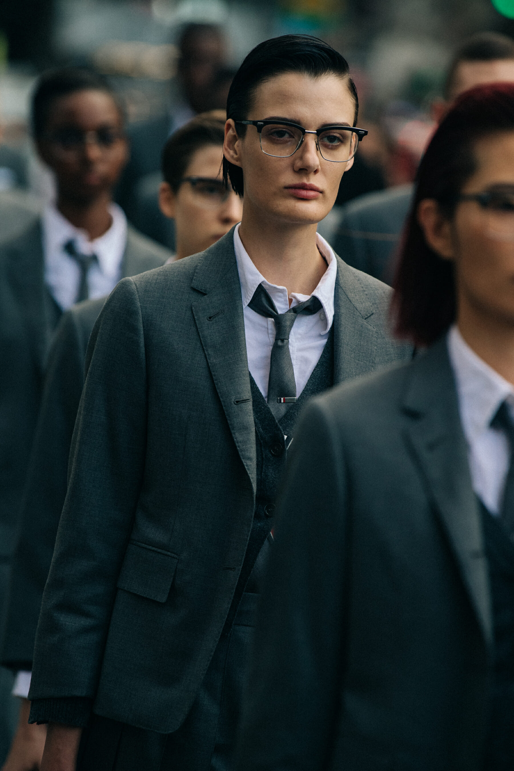 Zoe Manakh Marfa backstage at Thom Browne