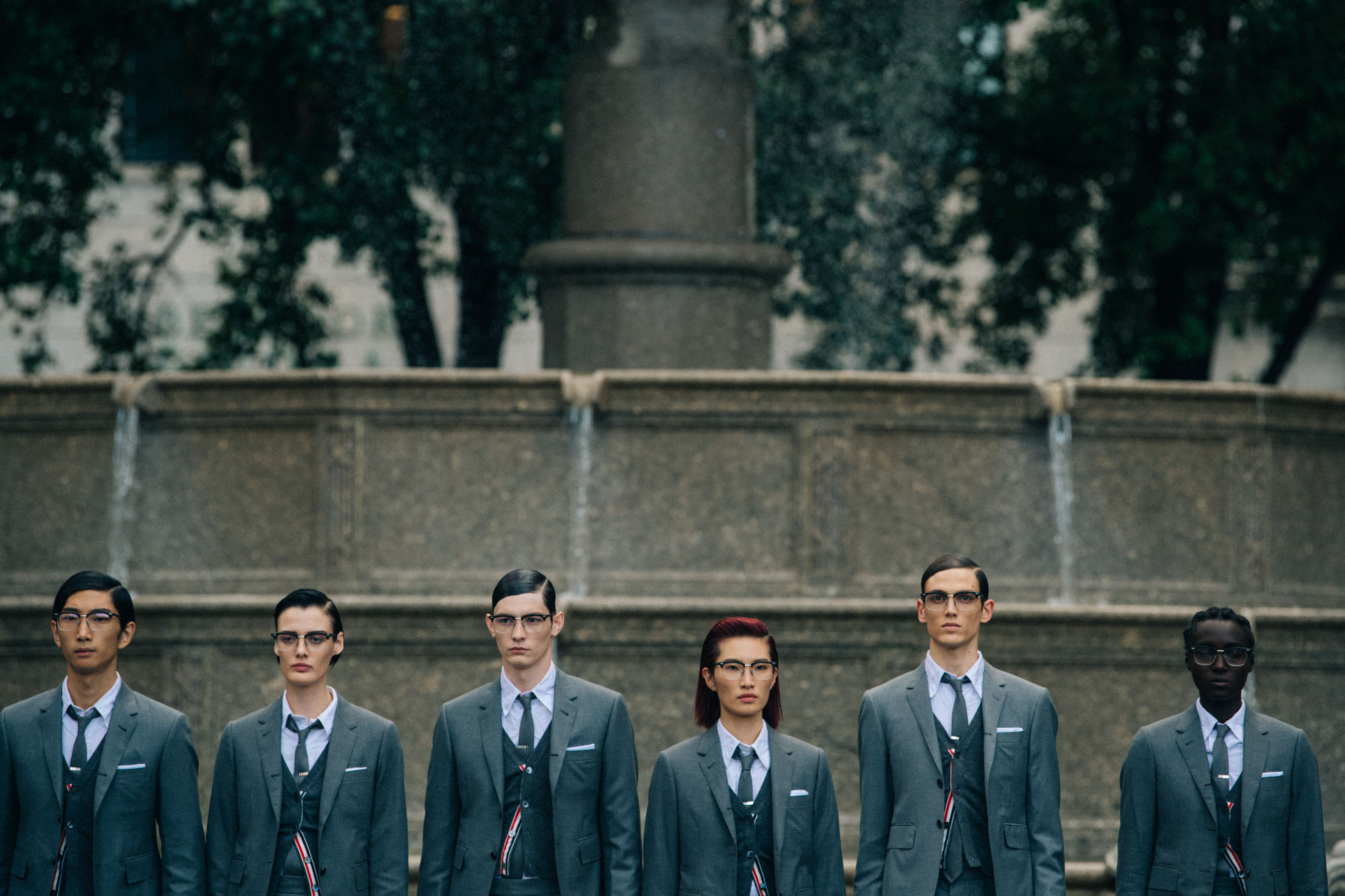 Zoe Manakh Marfa backstage at Thom Browne