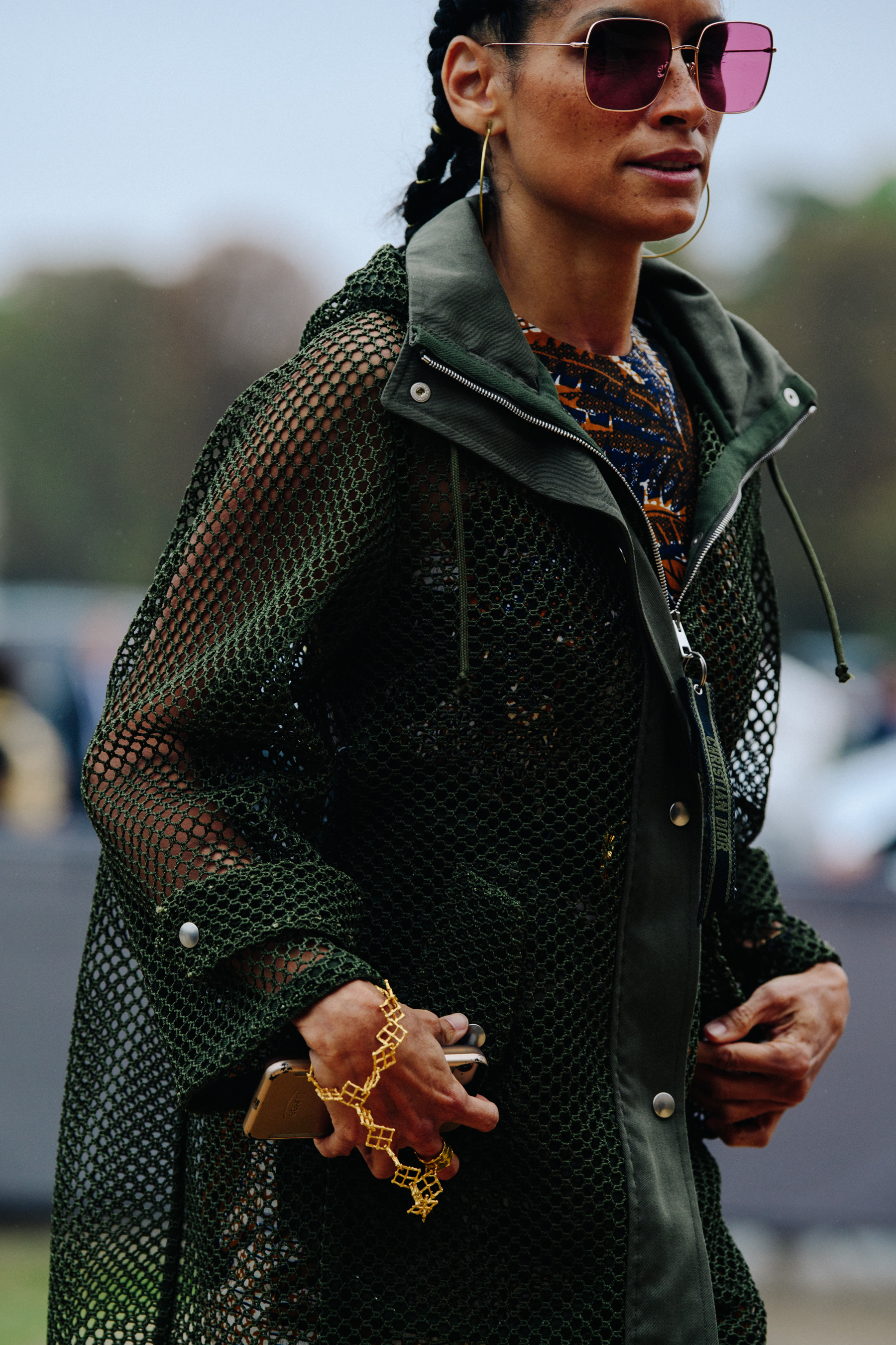 Woman wearing Christian Dior outfit