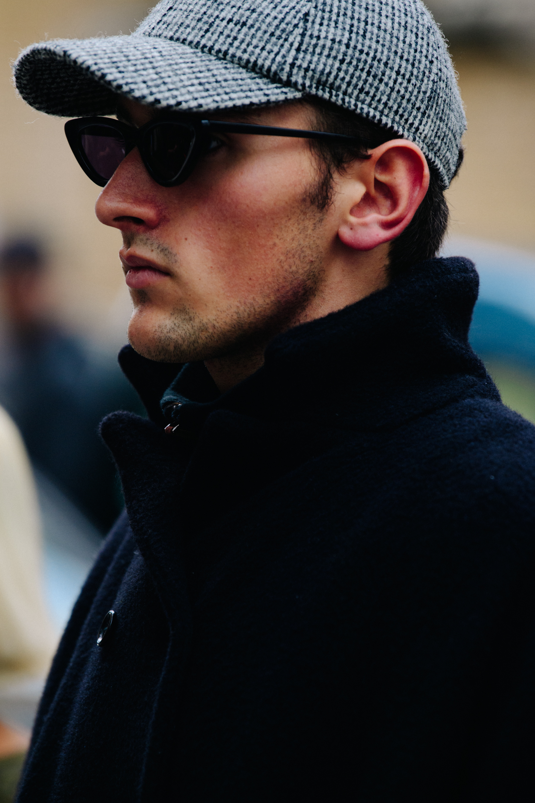 Man wearing wool cap