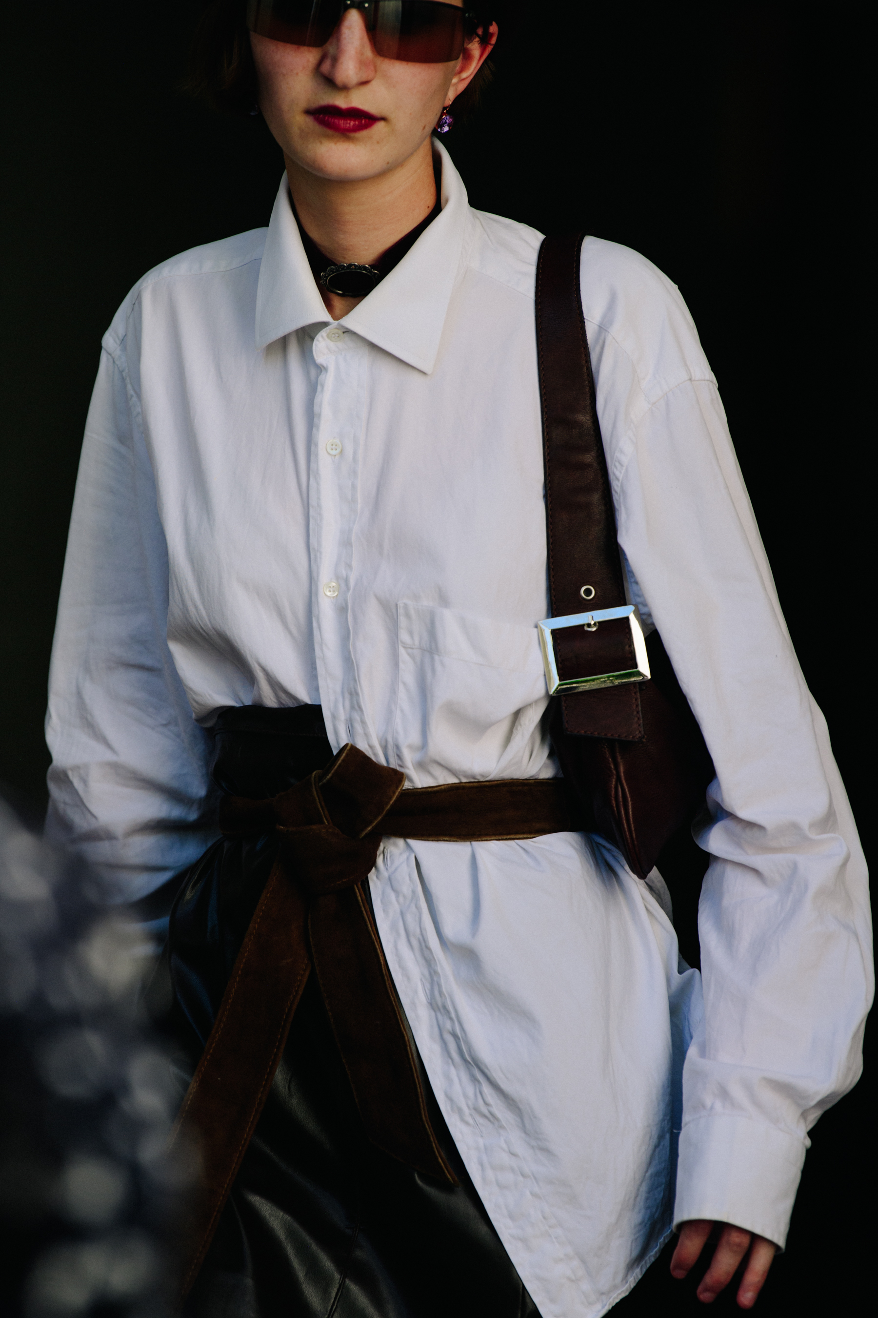 Woman wearing white shirt
