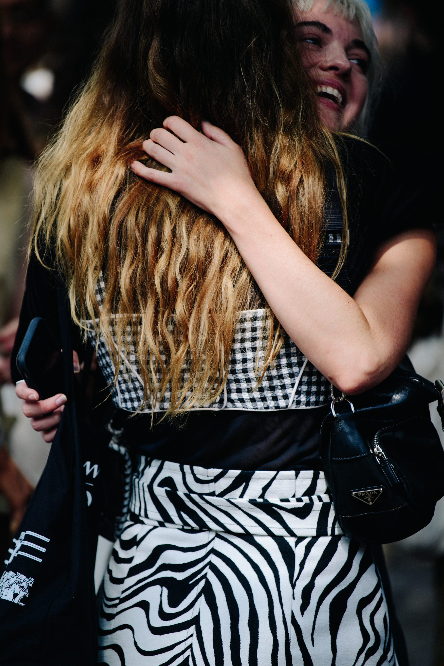 Women hugging