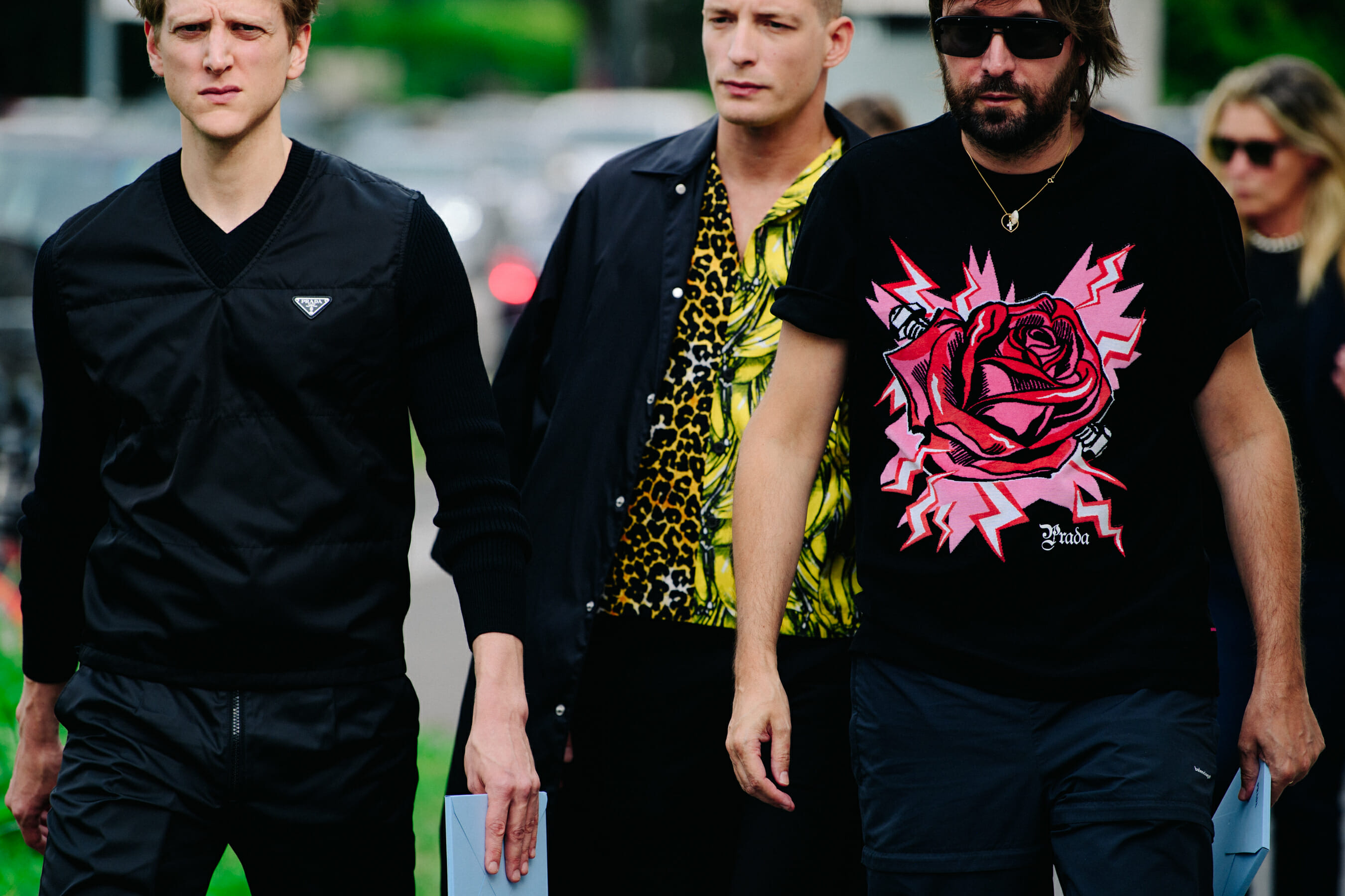Men wearing Prada and Balenciaga