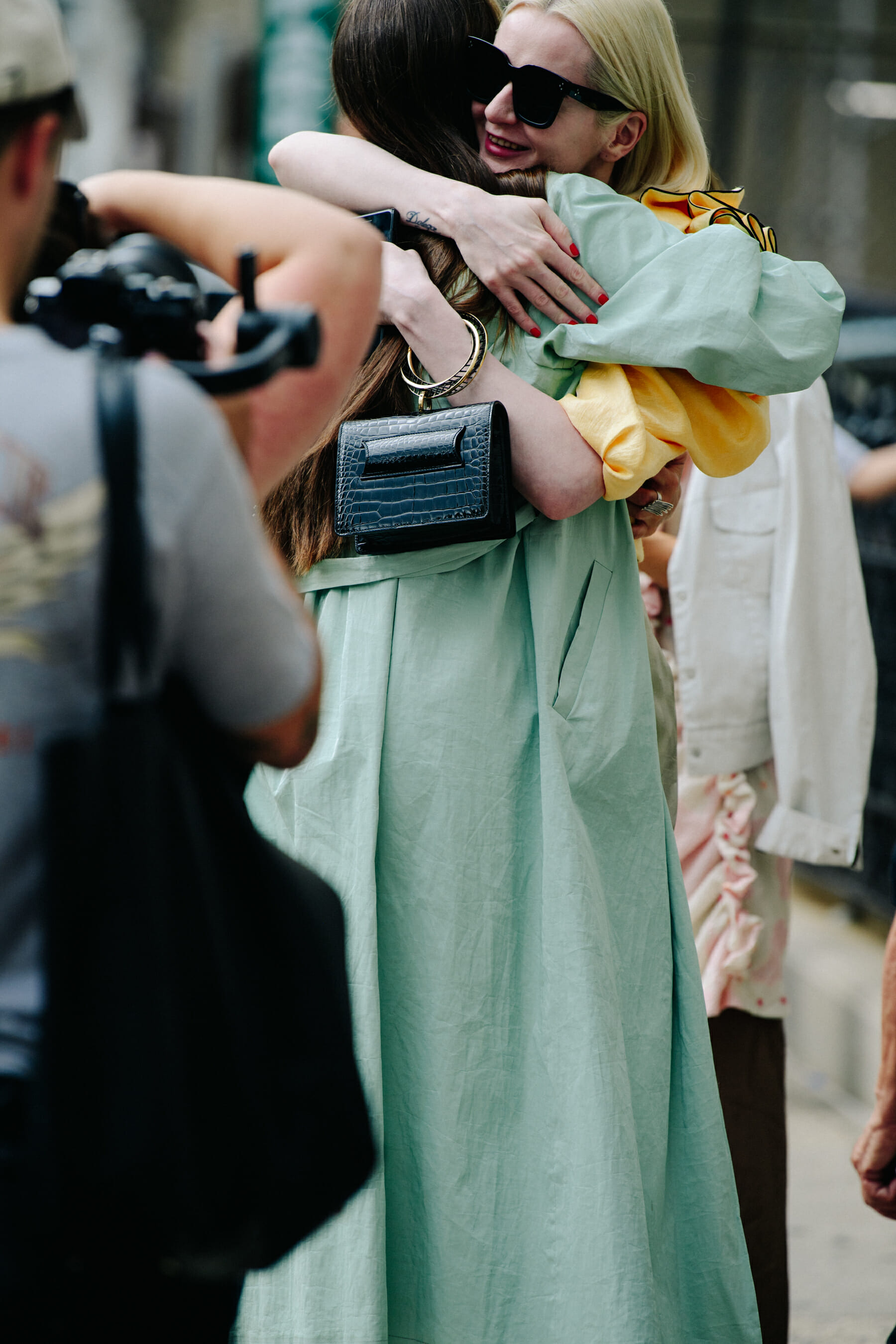 Women hugging