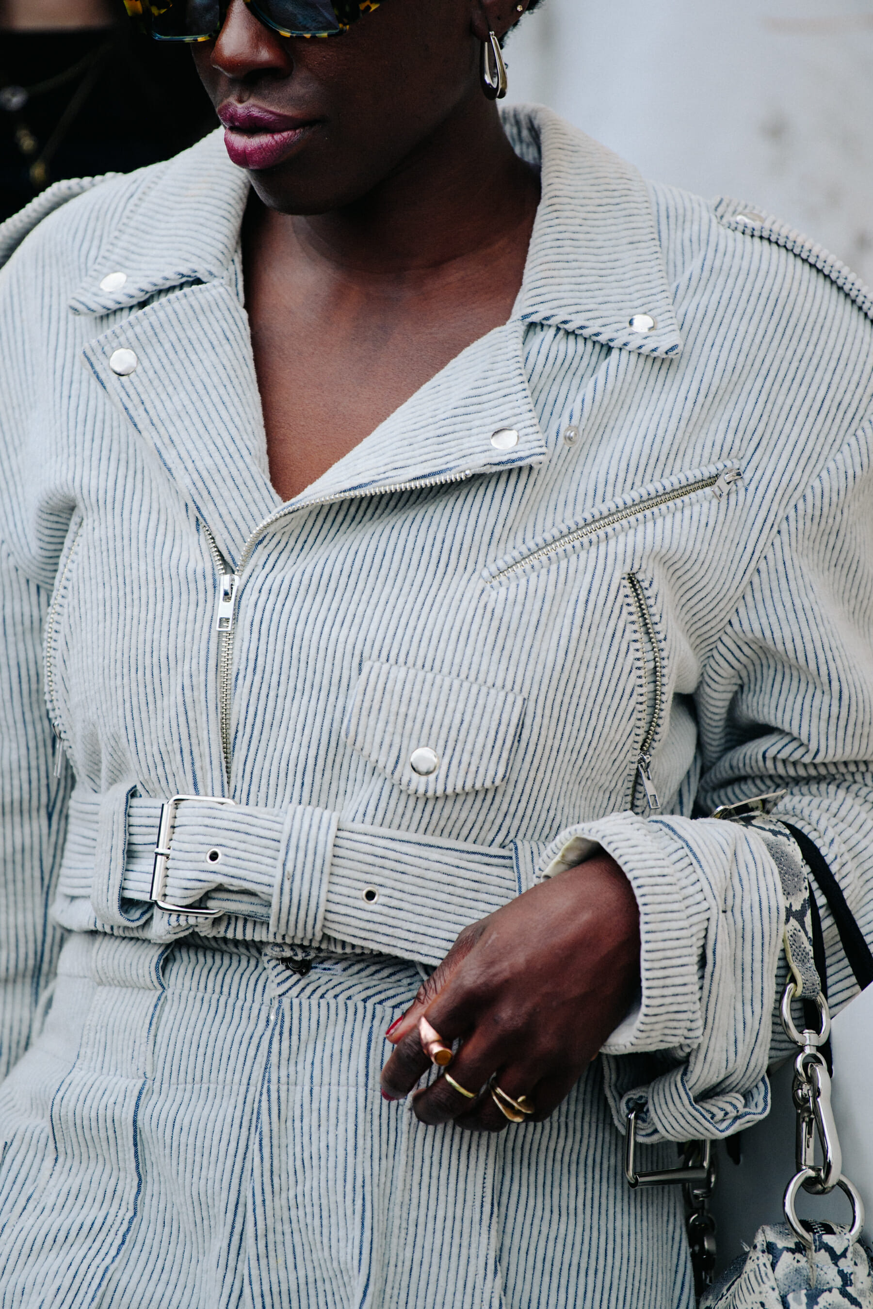 Woman wearing white coat
