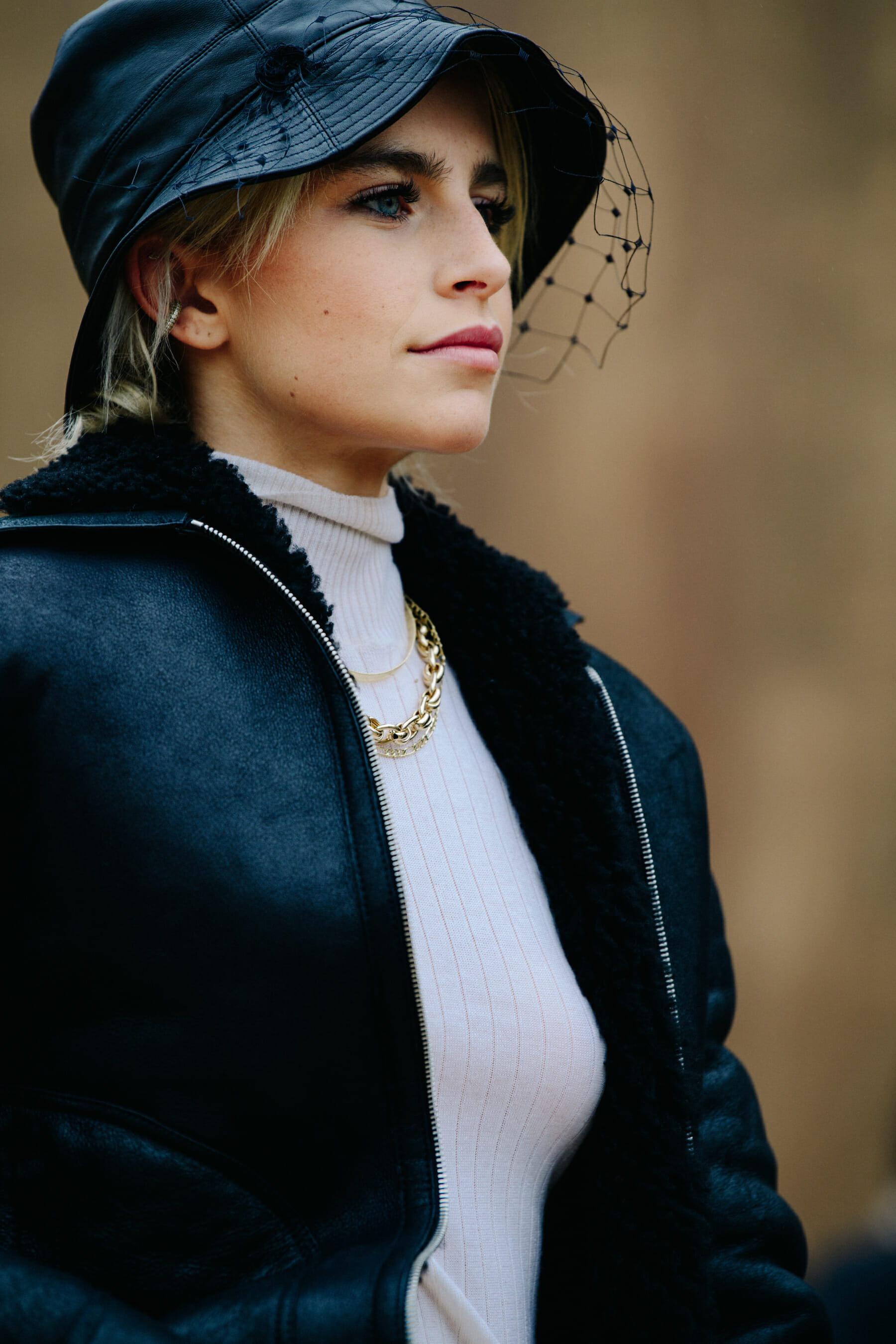 Woman wearing Christian Dior outfit