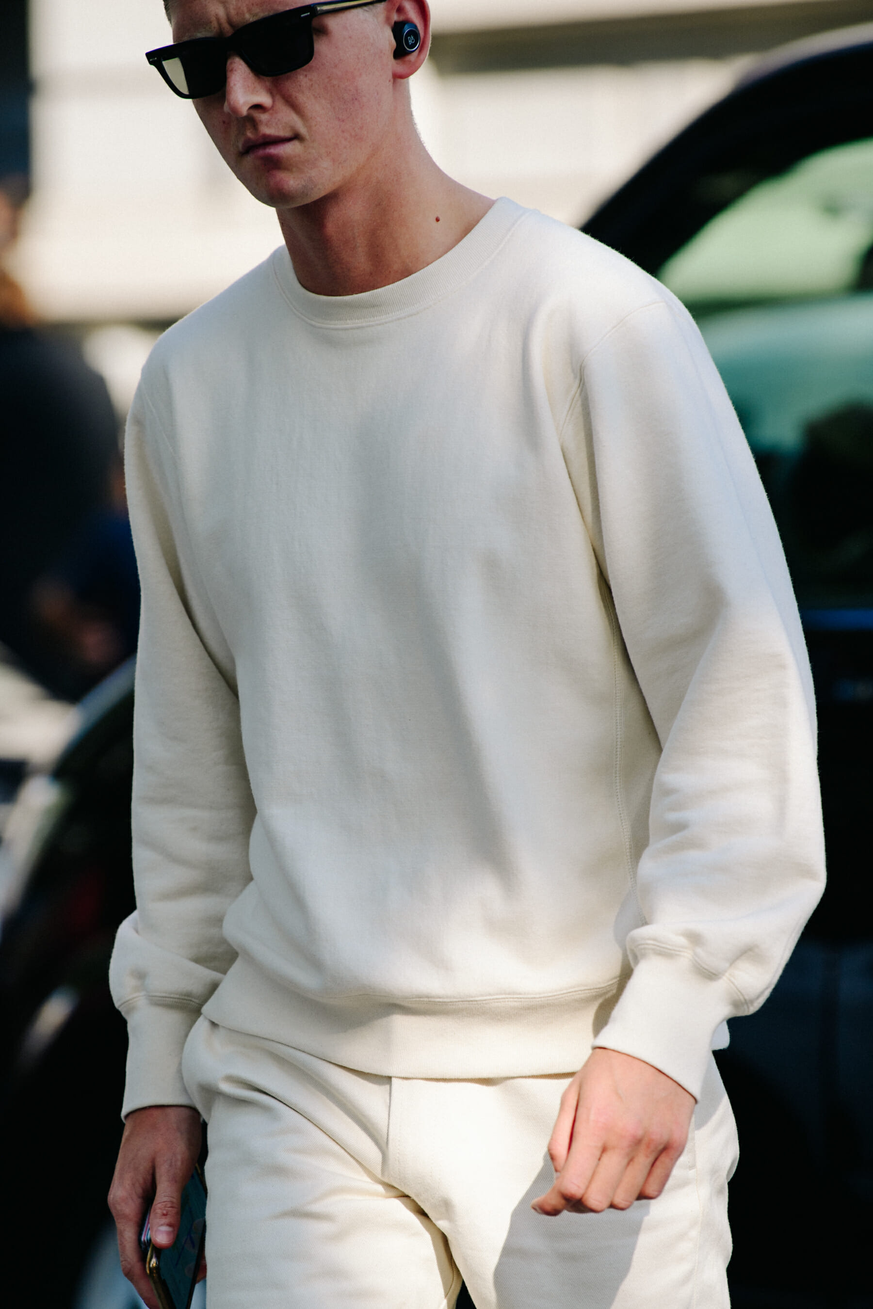Man wearing white outfit