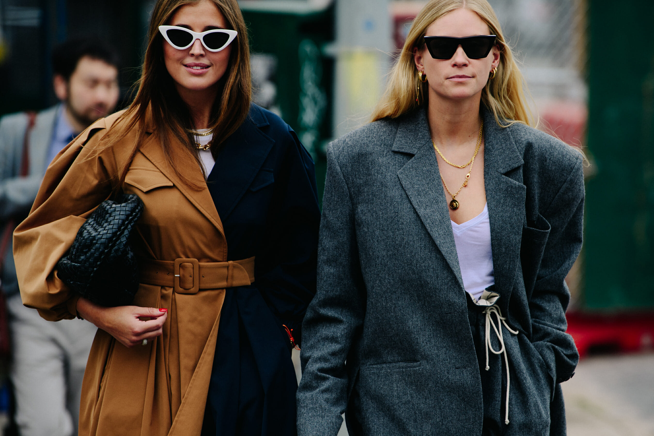 Bloggers wearing thick coats