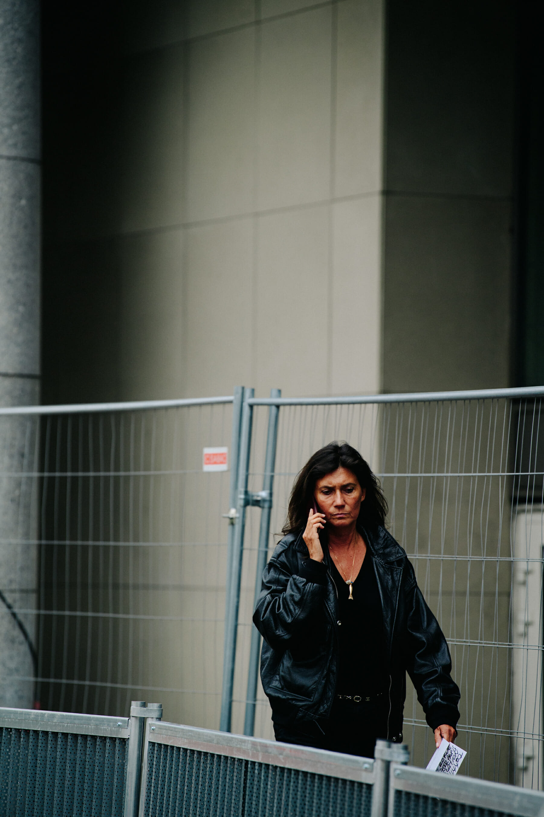 Woman wearing black outfit