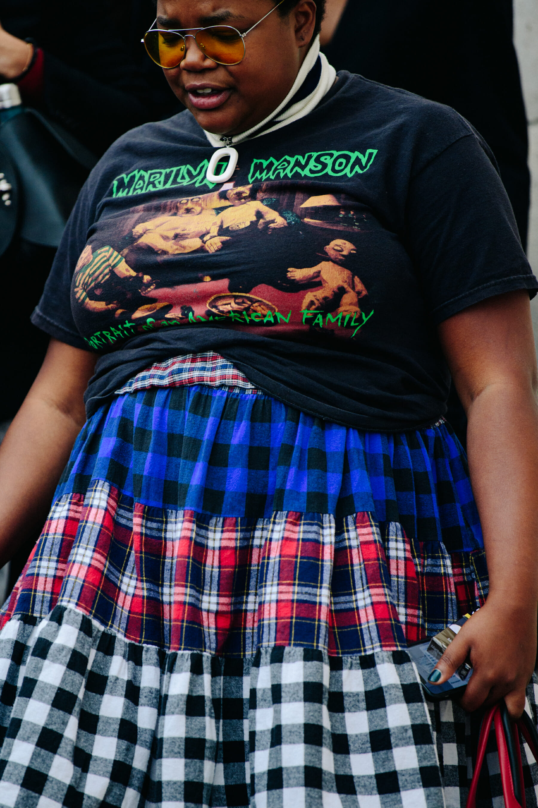 Woman wearing JW Anderson collar