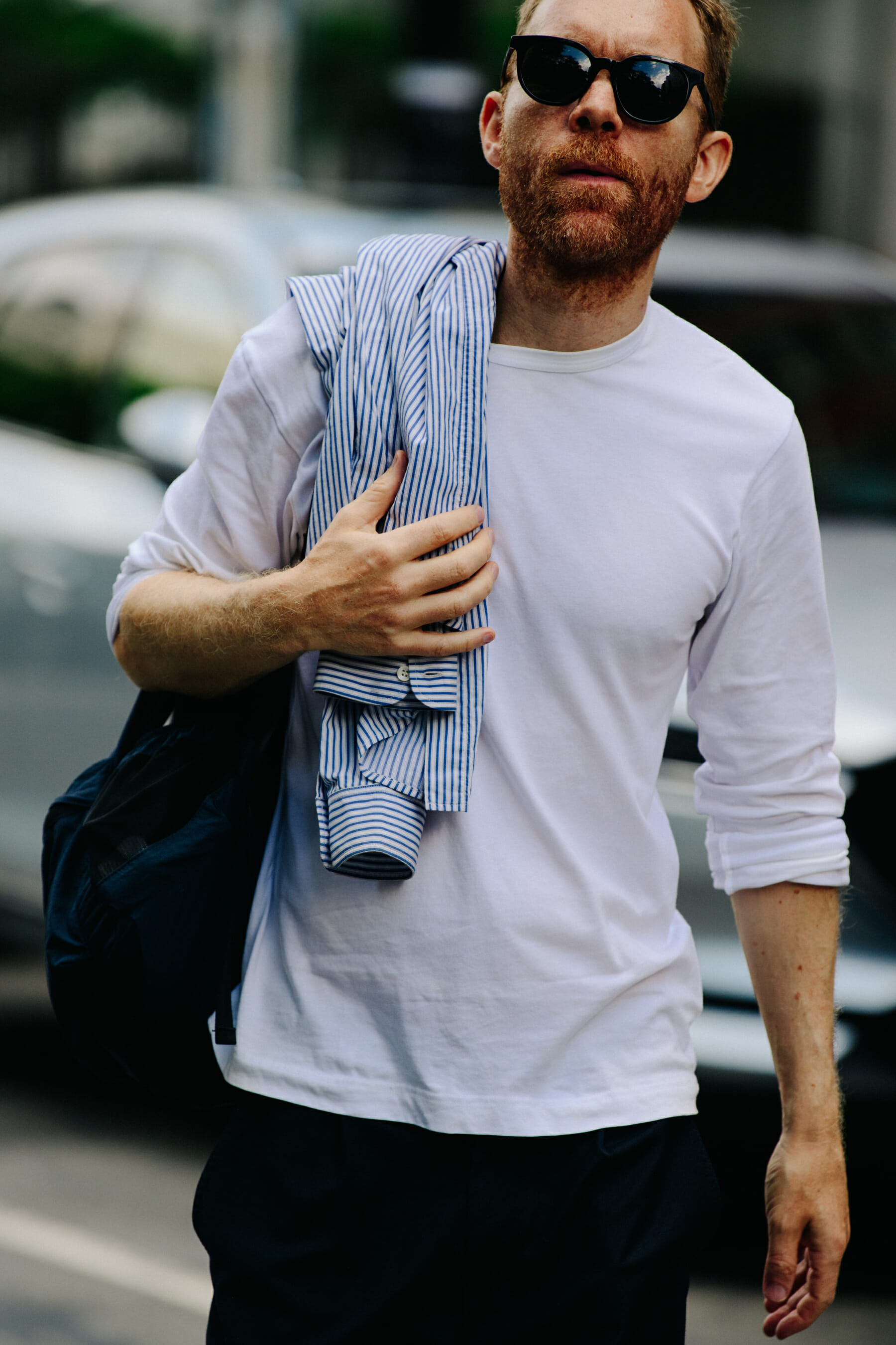 Man wearing white shirt