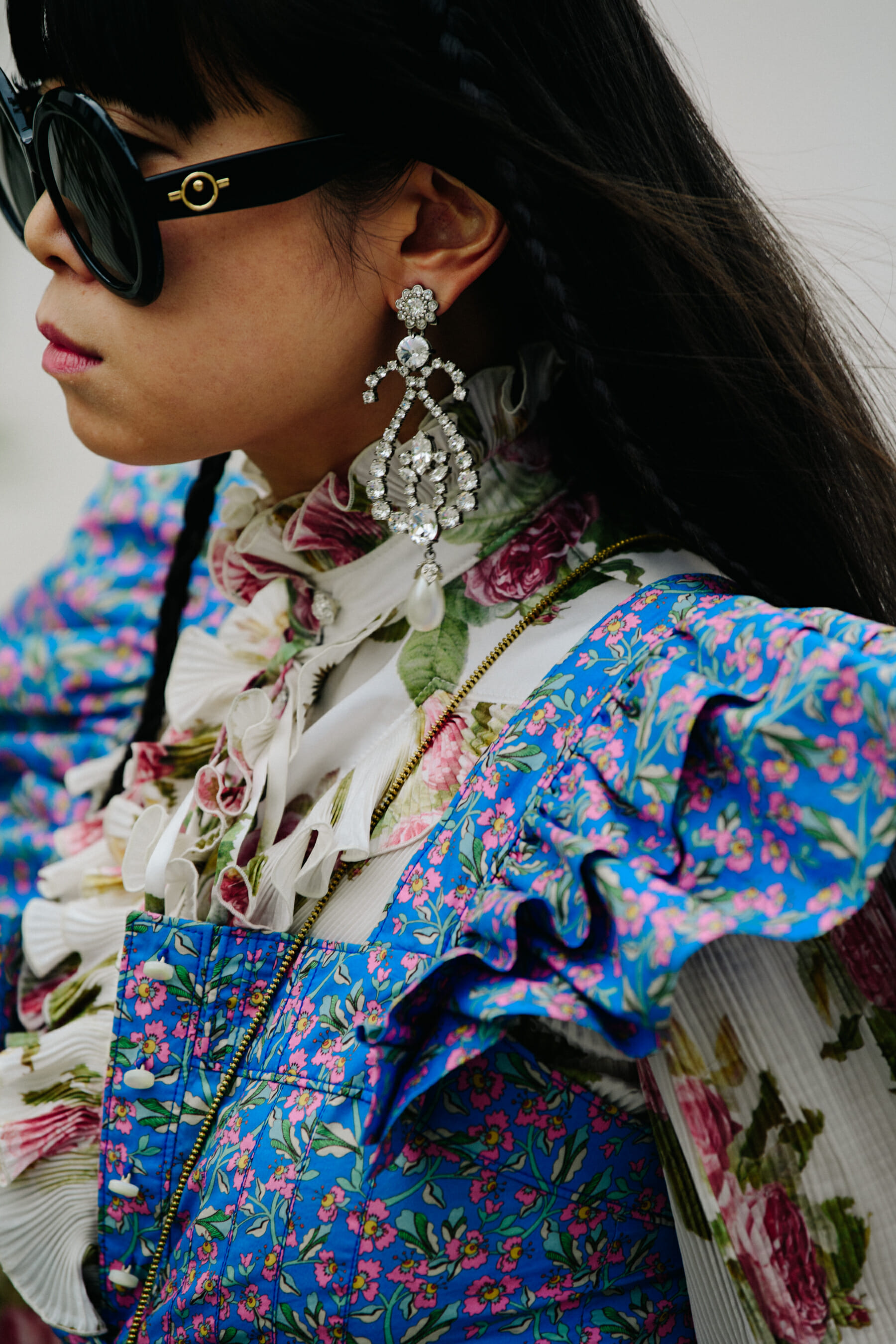 Woman wearing floral dress