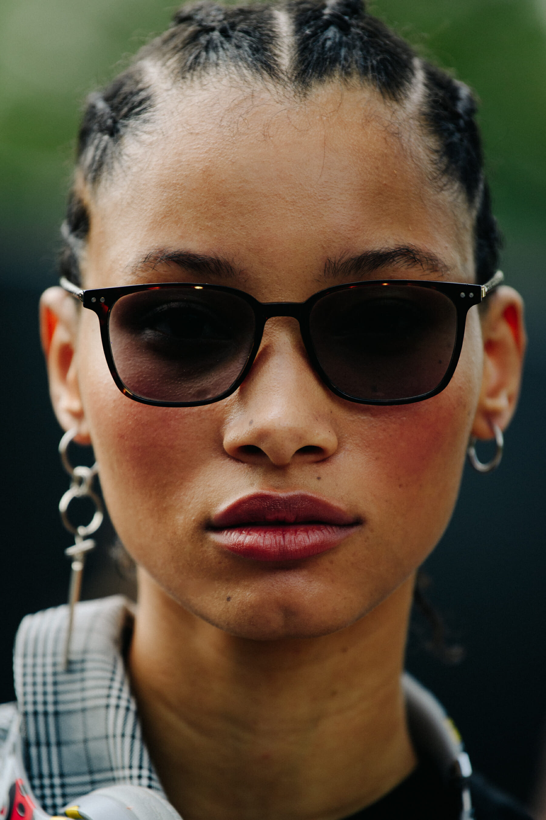 Portrait of model with braids